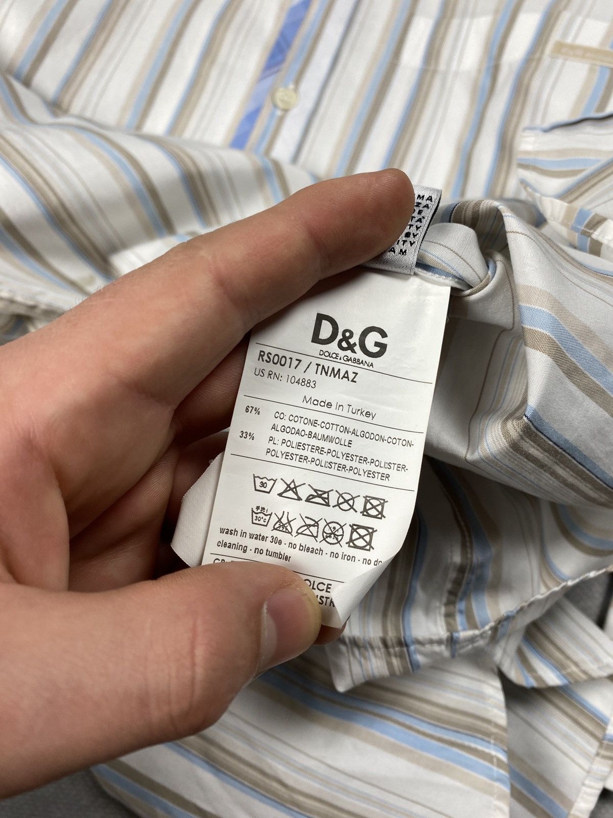 Dolce & Gabbana × Vintage Vintage Dolce & Gabbana D&G Striped Shirt Size L Size US L / EU 52-54 / 3 - 8 Thumbnail