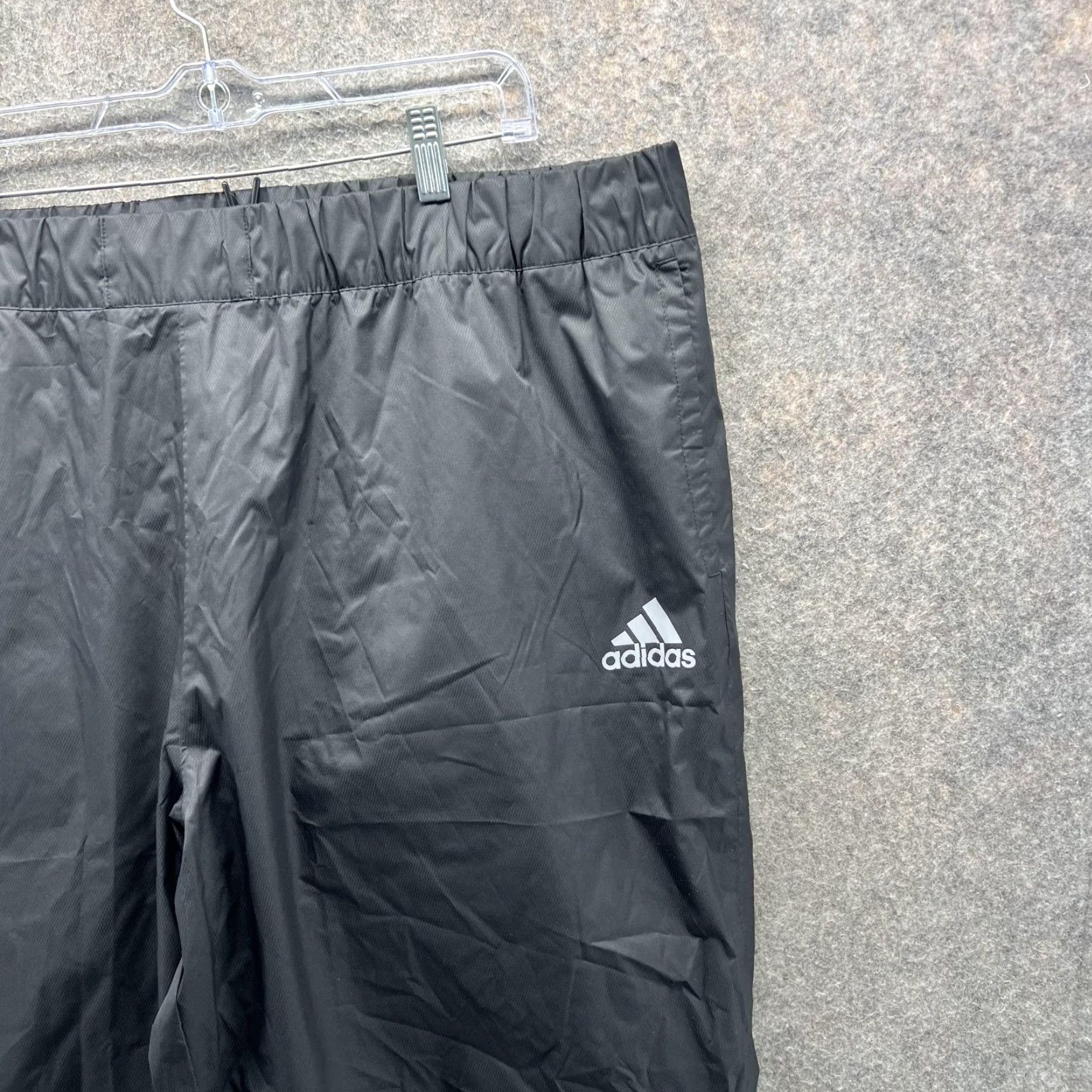 Adidas Adidas Rain Pants Mens 2XL Black Climastorm Golf Wind Water Resistant Shell Pants Size US 39 - 6 Thumbnail