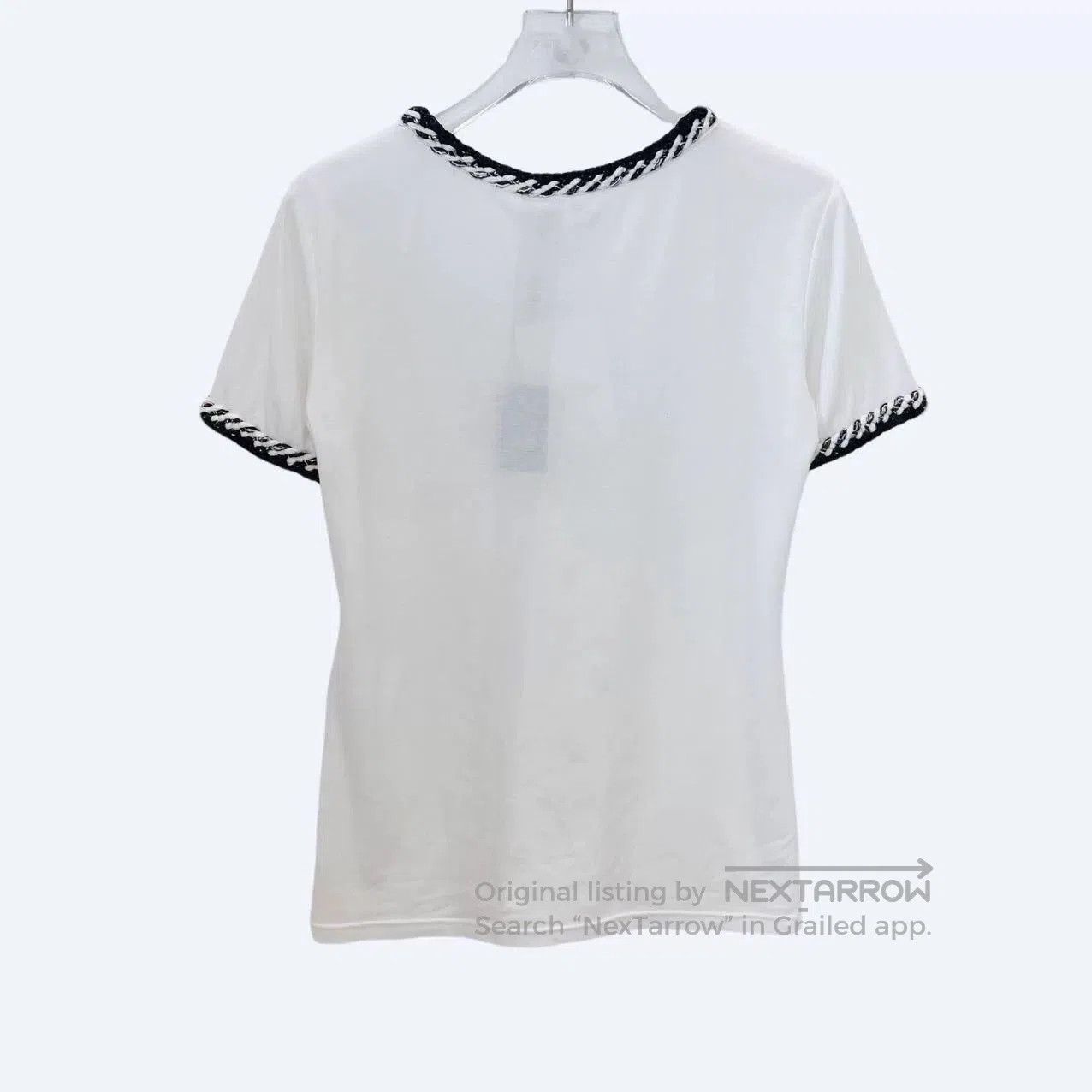 Chanel chanel white embroidered short sleeve t. Size US XXS / EU 40 - 2 Thumbnail
