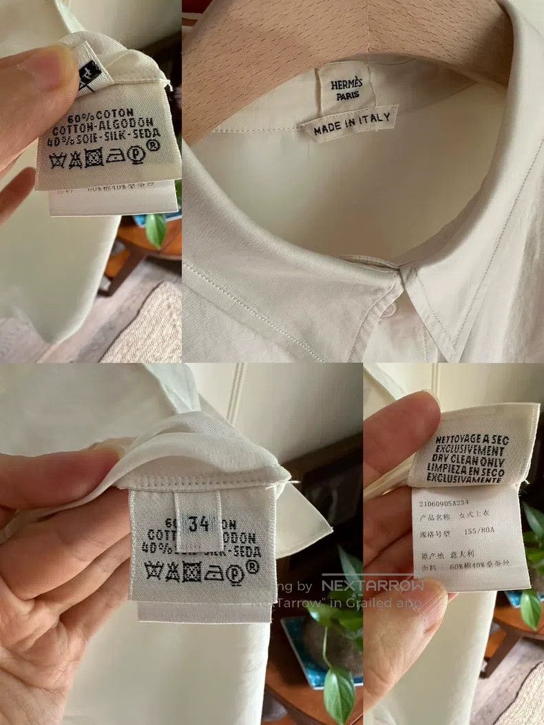 Hermes Hermes White Stand Collar Shirt Size XXS / US 00 / IT 34 - 3 Thumbnail