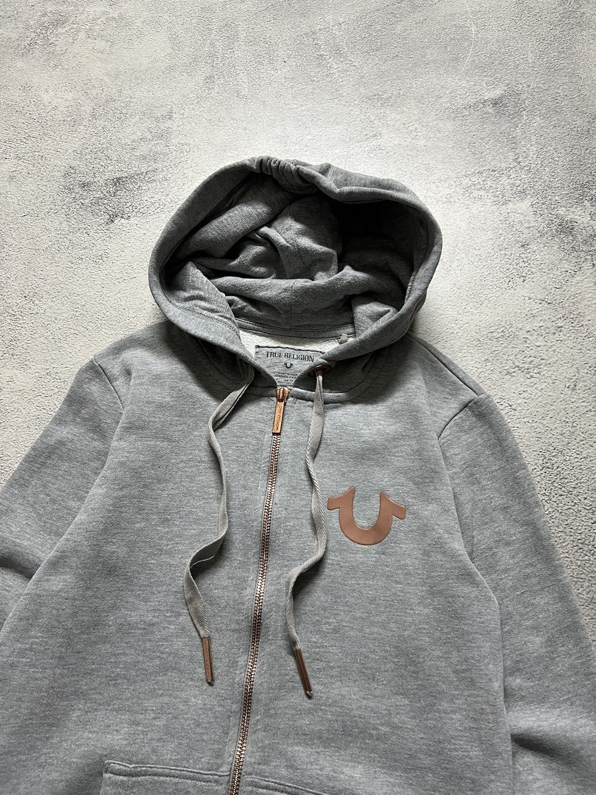 True Religion × Vintage Vintage True Religion Big Logo Hoodie Zip Up Japan 00’s Size XS / US 0-2 / IT 36-38 - 8 Thumbnail