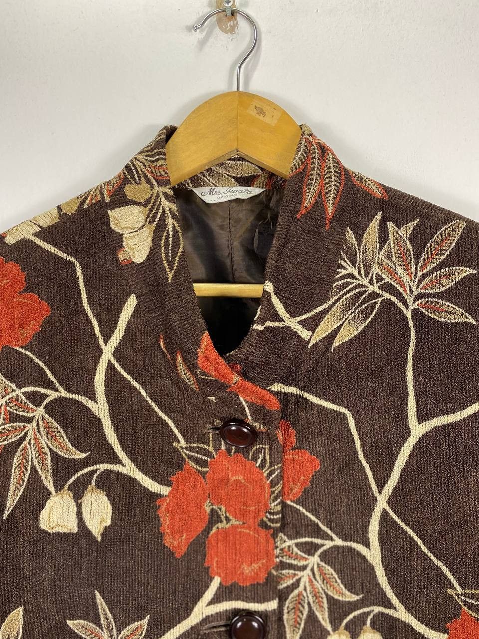 Japanese Brand × Vintage vintage japanese brand velvet jacket floral design Size L / US 10 / IT 46 - 2 Thumbnail