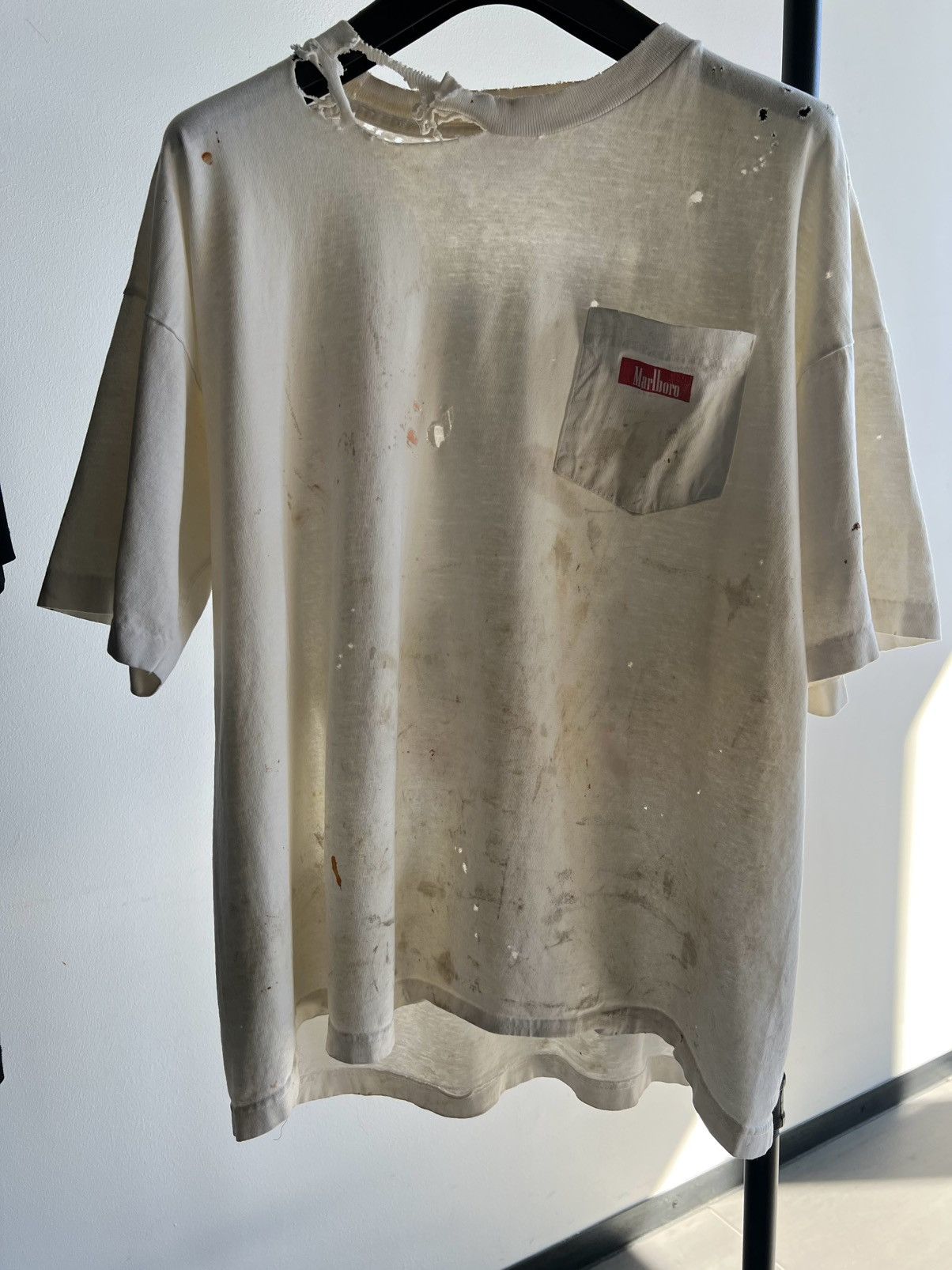 Vintage Thrashed 90s Marlboro Chopper Faded Distressed Grunge Tee Size US L / EU 52-54 / 3 - 5 Thumbnail
