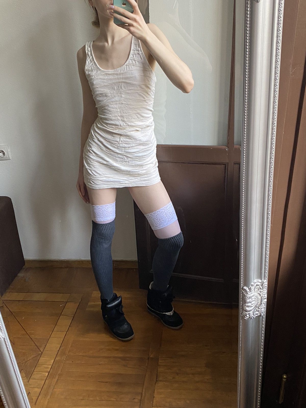 If Six Was Nine × Japanese Brand Vintage abstraction tight mini dress Y2K slim fit Size M / US 6-8 / IT 42-44 - 2 Thumbnail