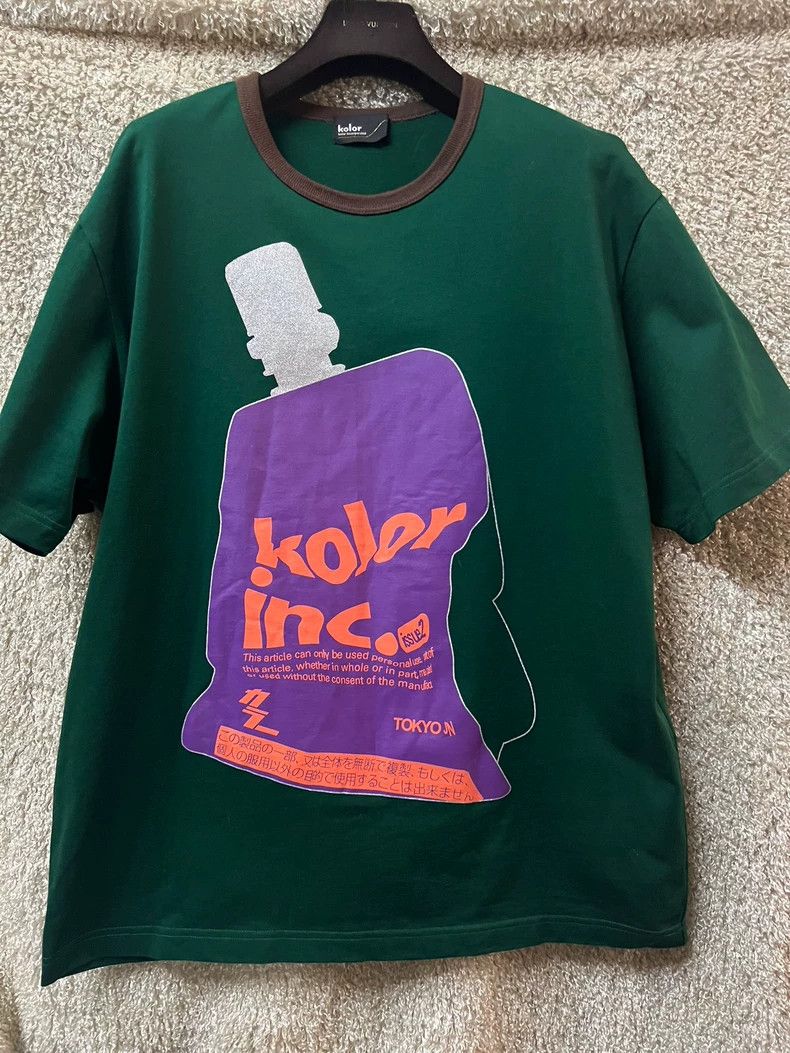 Japanese Brand kolor Men's Green Casual Short-Sleeve T-shirt Size US L / EU 52-54 / 3 - 1 Thumbnail