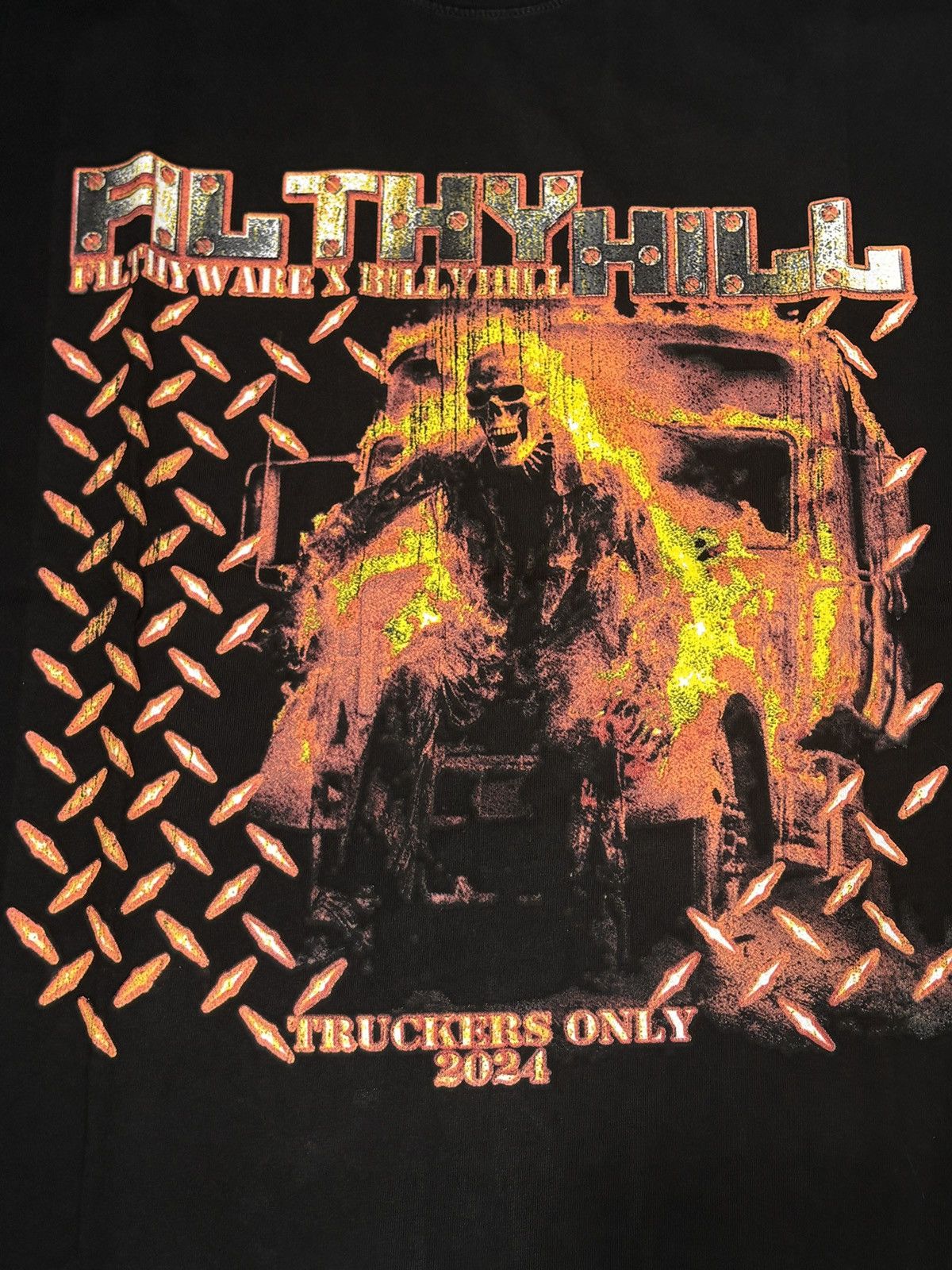 Billy Hill 2024 Billy Hill X F1lthy Black “Twisted Metal” T-Shirt Sz. L Size US L / EU 52-54 / 3 - 5 Thumbnail