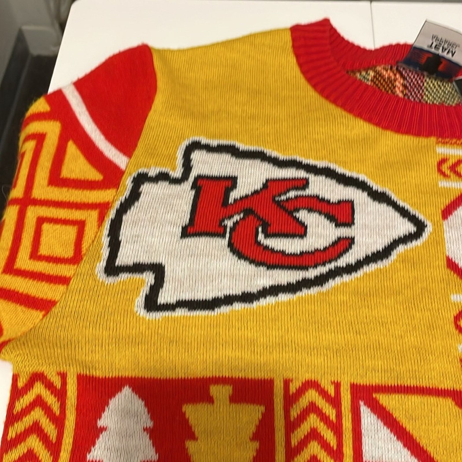 NFL NFL Kansas City Chiefs Red Yellow Ugly Sweater Holiday Small Size US S / EU 44-46 / 1 - 3 Thumbnail