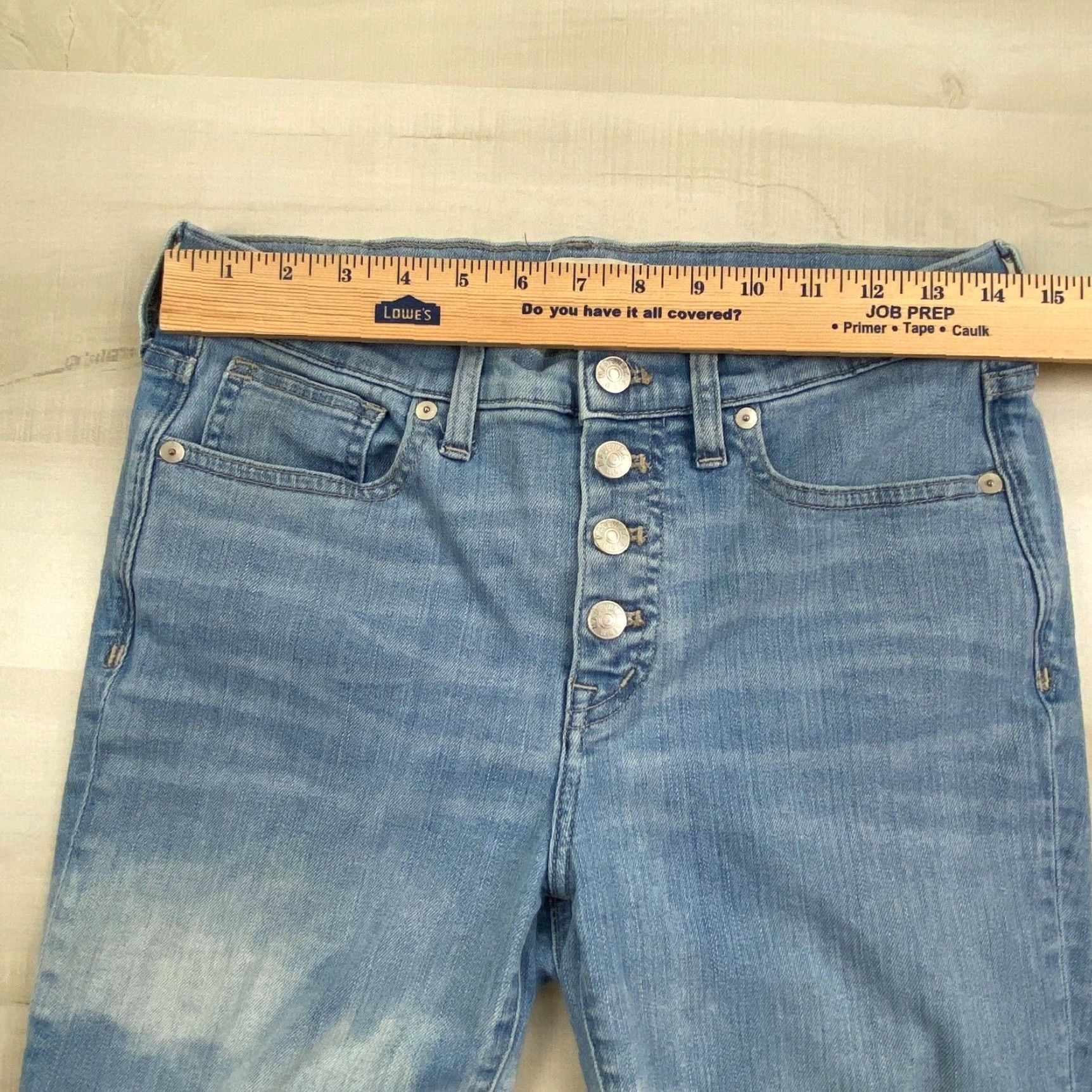 Madewell Madewell Women's Blue High Rise Skinny Crop Jeans 29 Medium Wash Cotton Blend Size 29" - 7 Thumbnail