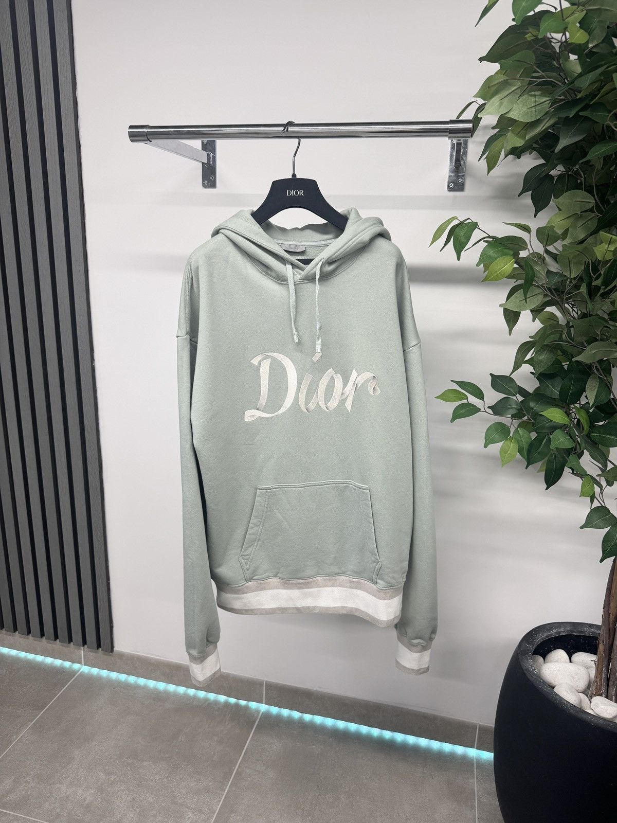 Dior Dior Oversized 47 Ribbon Logo Hoodie In Mint Green RRP £1200