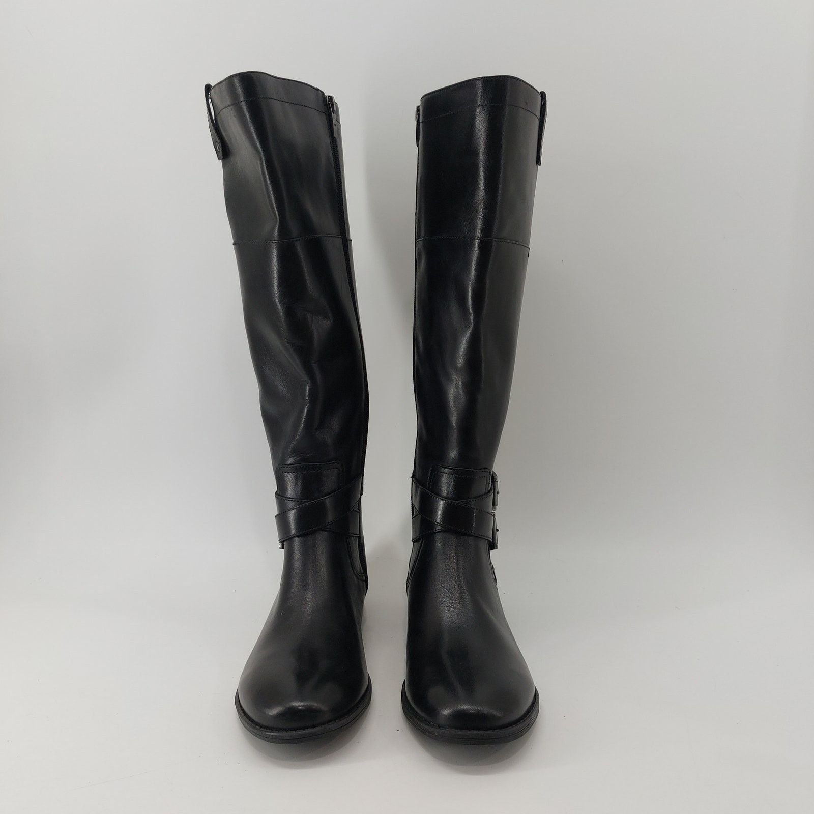 Marc Fisher Marc Fisher Audrey Leather Riding Boots Size 8 Buckle Zip Size US 8 / IT 38 - 4 Thumbnail