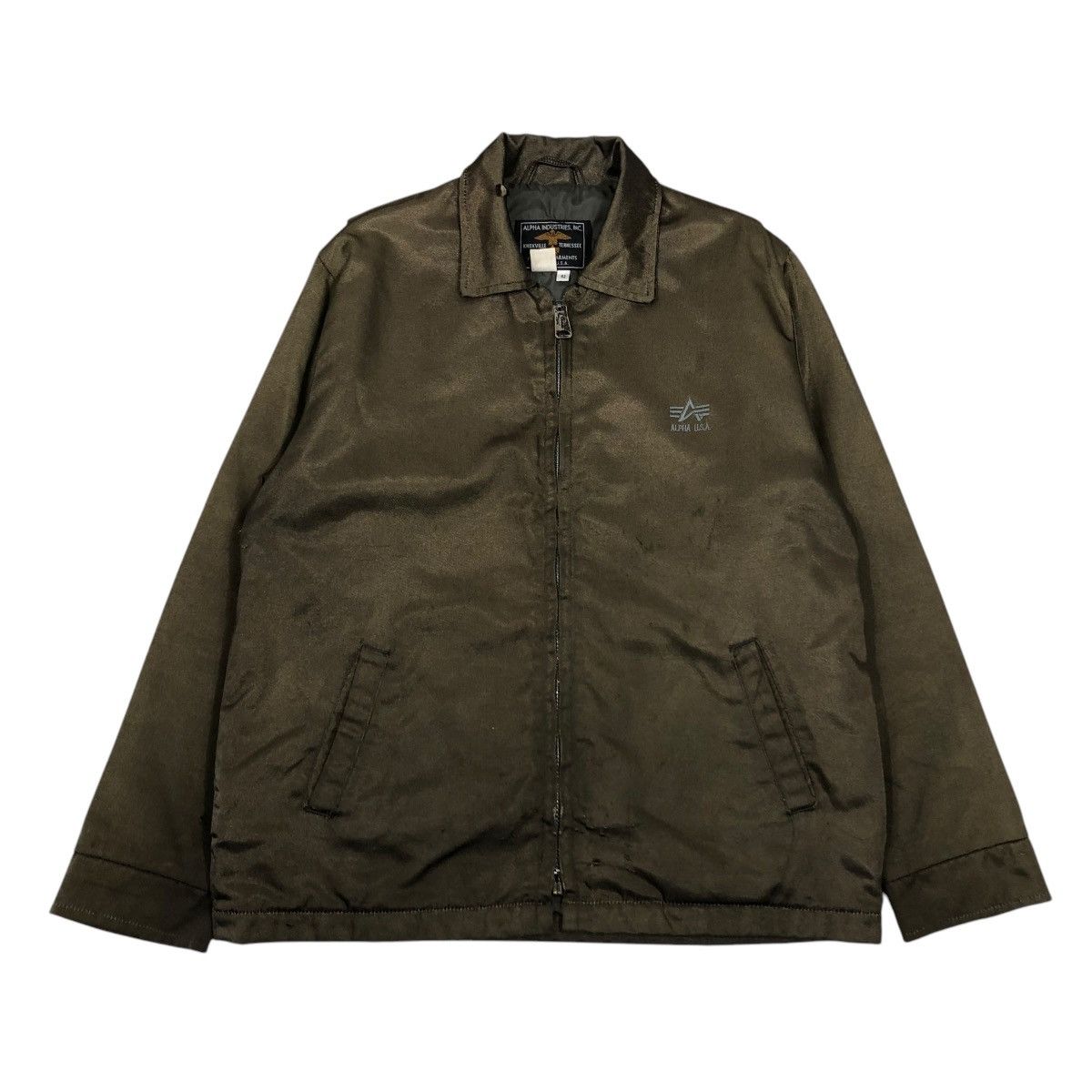 Alpha Industries 🔥VINTAGE ZIPPER JACKET BOMBER ALPHA INDUSTRIES MADE IN USA Size US M / EU 48-50 / 2 - 1 Thumbnail