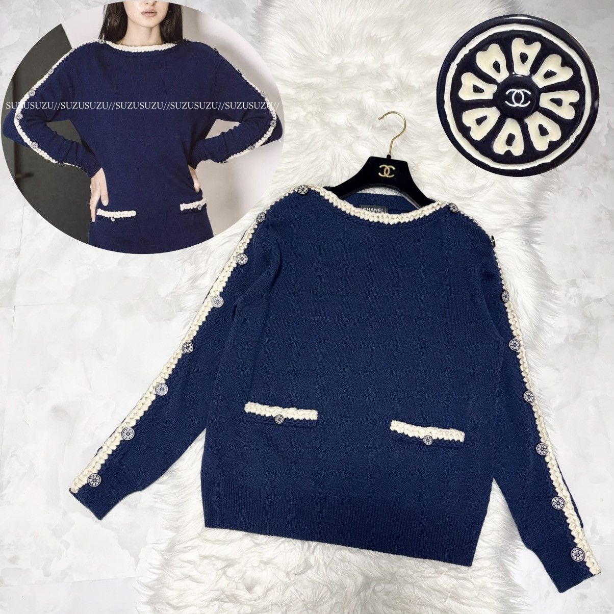 Chanel Authentic Chanel COCO button long sleeve knit sweater 38 Size XS / US 0-2 / IT 36-38 - 1 Thumbnail