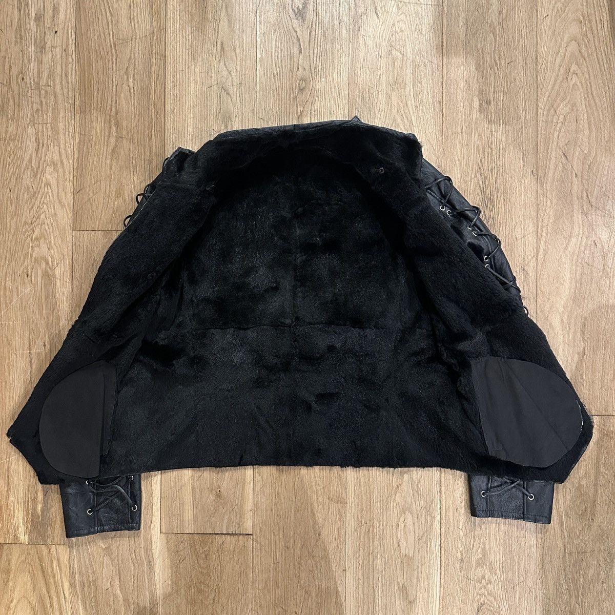 Japanese Brand Punk Leather Lace Jacket Size US S / EU 44-46 / 1 - 4 Thumbnail