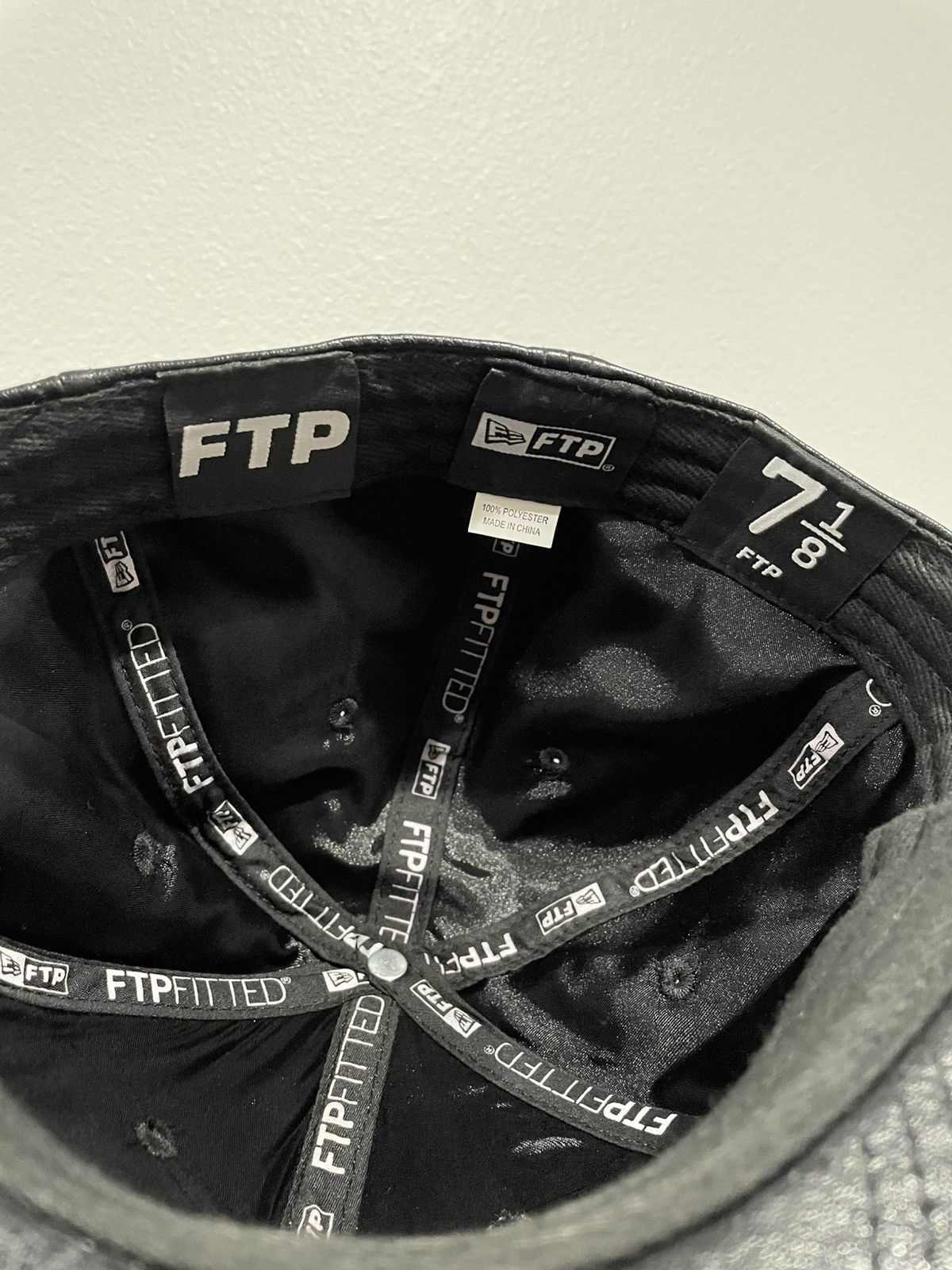 Fuck The Population FTP Leather Logo Fitted Hat Size ONE SIZE - 4 Thumbnail