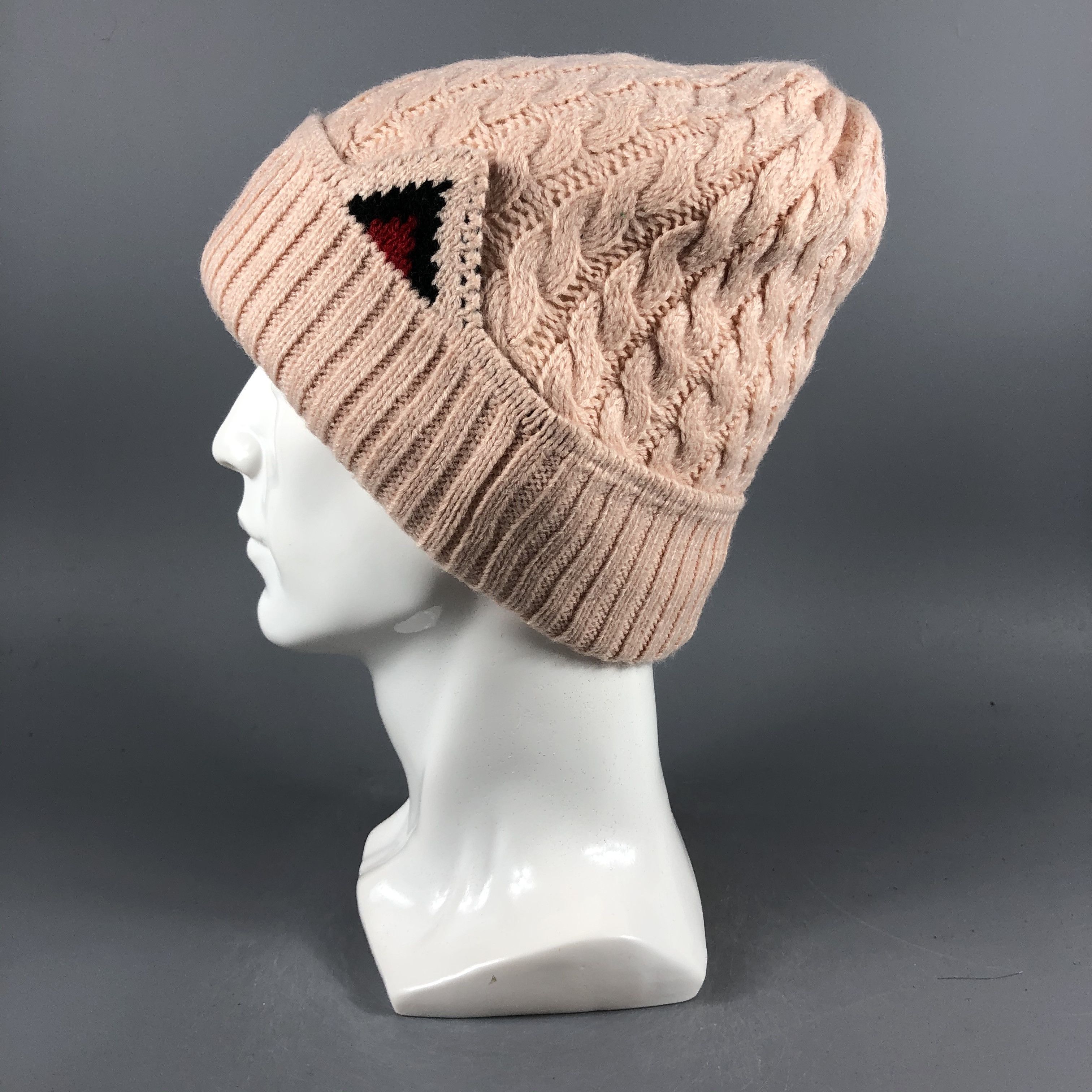 Aran Isles Knitwear × Vintage Womens Aran Isle Pink Beanie Snow Hat Snow Cap -D1192 Size ONE SIZE - 1 Thumbnail