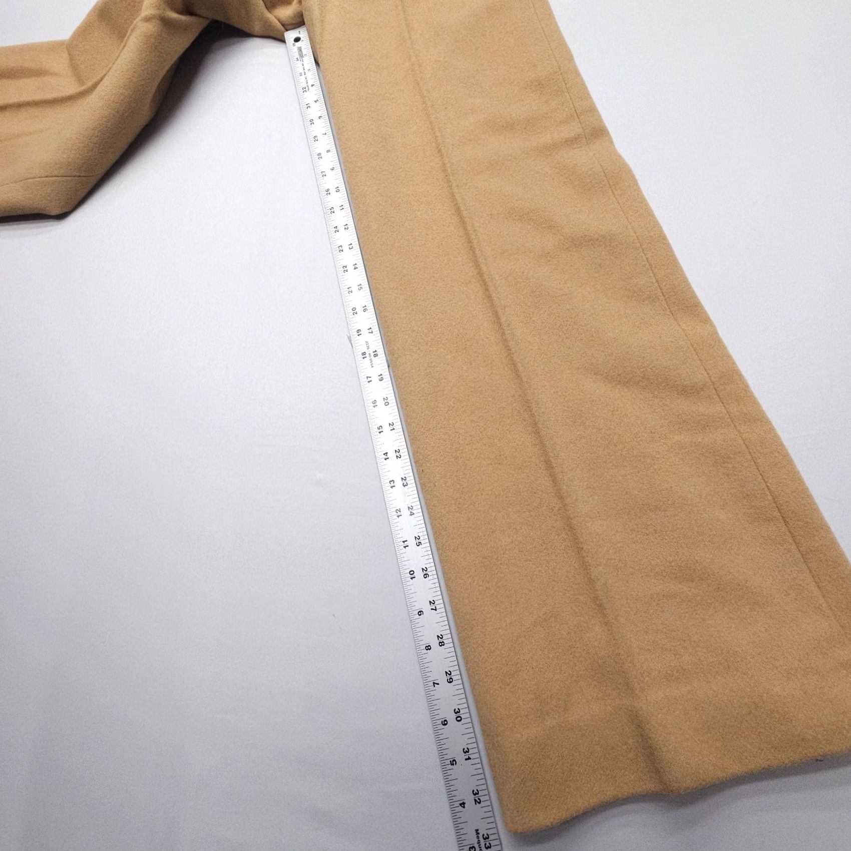 Jaeger VINTAGE Jaeger Wool Camel Hair Wide-Leg Trousers 27 x 33" Britain 80s 90s Womens Pants Size 27" / US 4 / IT 40 - 5 Thumbnail