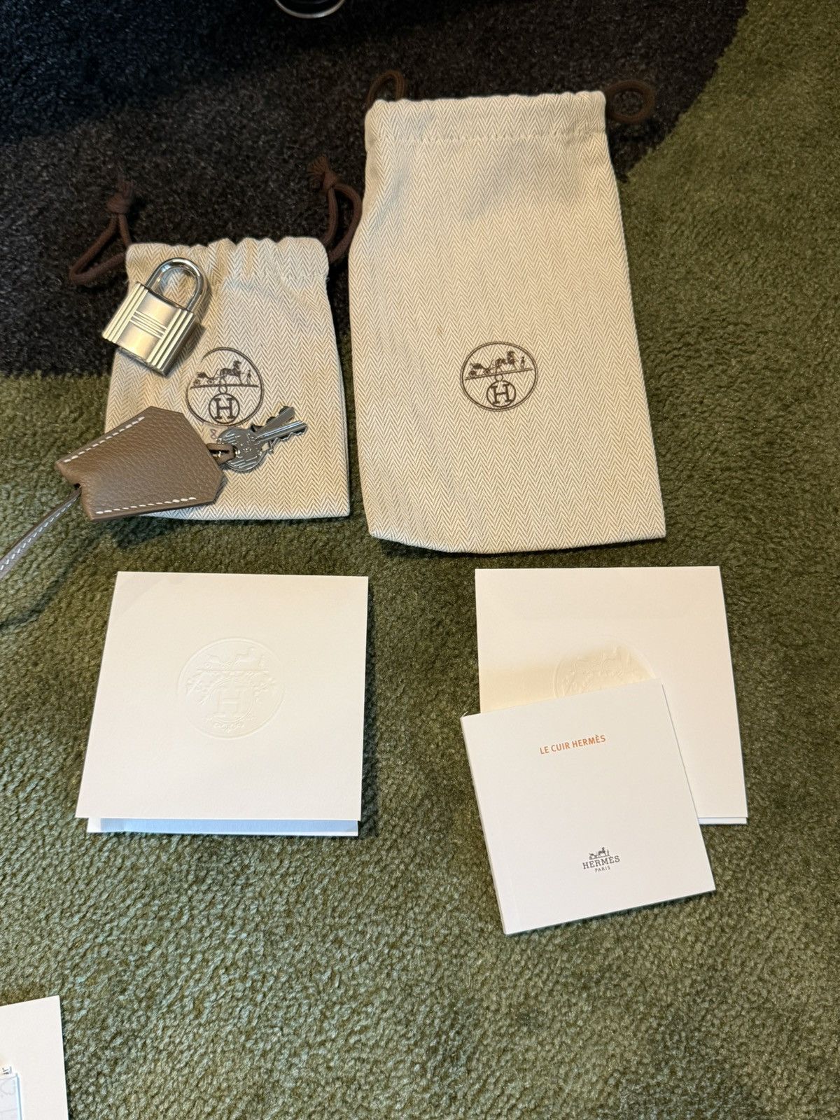 Hermes Hermès MAXI Kelly 42 Togo Leather Étoupe Size 42 - 10 Thumbnail