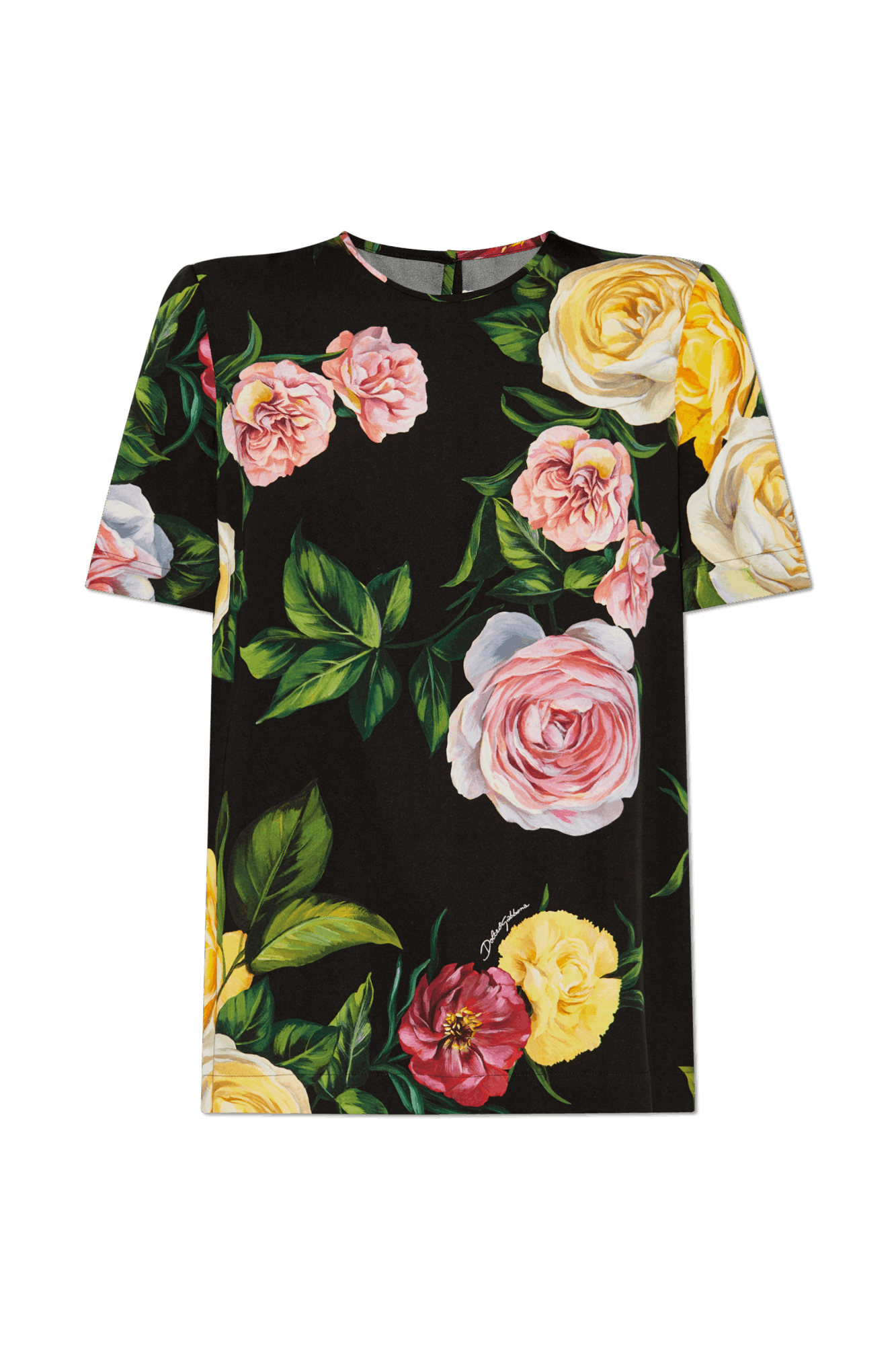 Dolce & Gabbana o1s22i1n0225 Silk T-Shirt in Multicolor Size S / US 4 / IT 40 - 1 Thumbnail