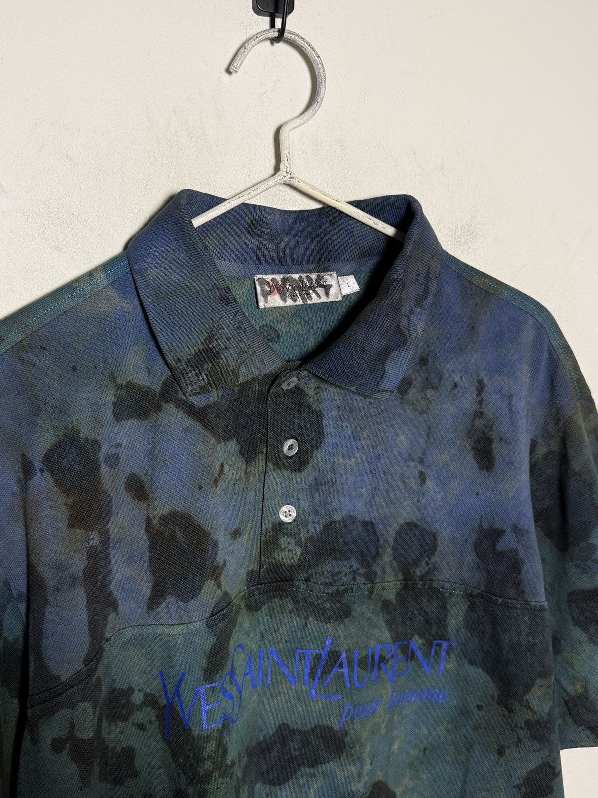 Yves Saint Laurent Vintage Yves Saint Laurent punk grunge painters polo Size US L / EU 52-54 / 3 - 3 Thumbnail
