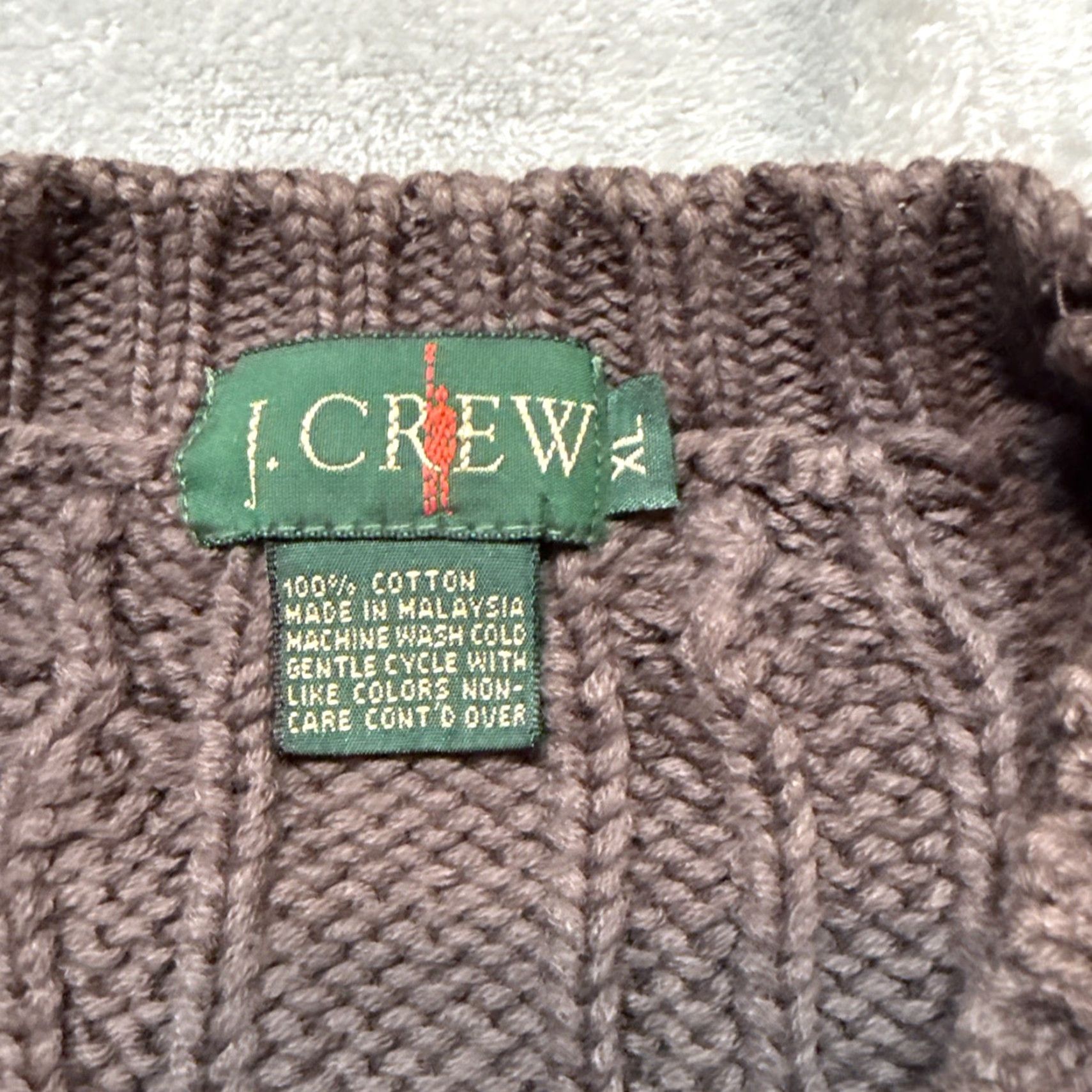 J.Crew VINTAGE J.CREW Sweater Mens XL Brown Cable Knit Classic Pullover 90s Oarsman Size US XL / EU 56 / 4 - 4 Thumbnail