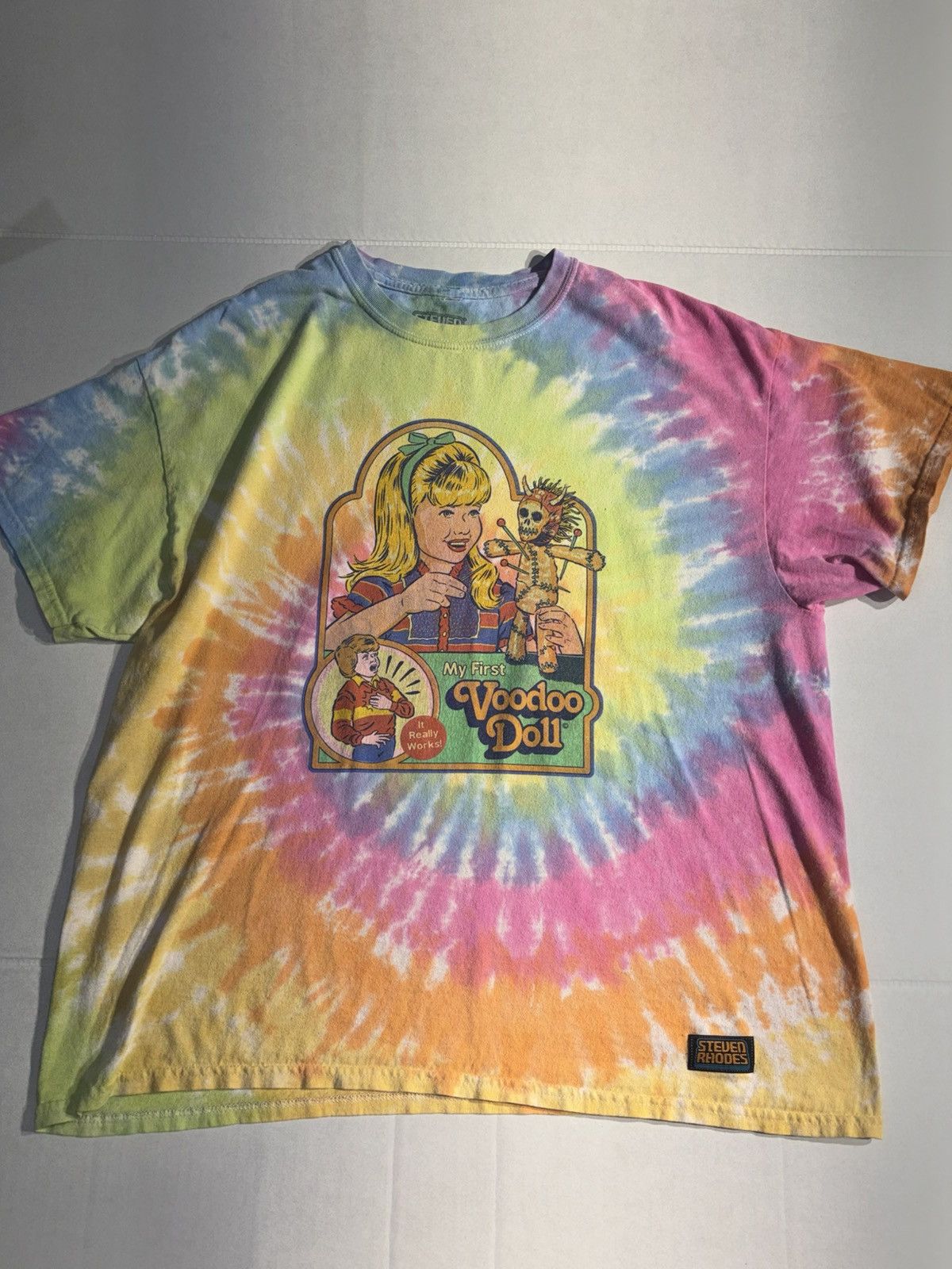 Other Steven Rhodes Voodoo Doll T-Shirt in size XL is a tie-dye Size US XL / EU 56 / 4 - 9 Thumbnail