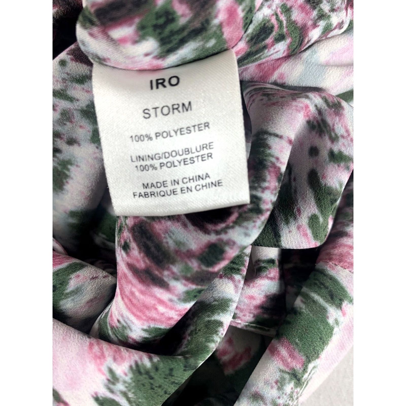 Iro IRO Sleeveless V-Neck Abstract Pattern Draped STORM Dress WOMEN 2 Mini Short Multicolor Party Wedding Night Out Size XS / US 0-2 / IT 36-38 - 5 Thumbnail