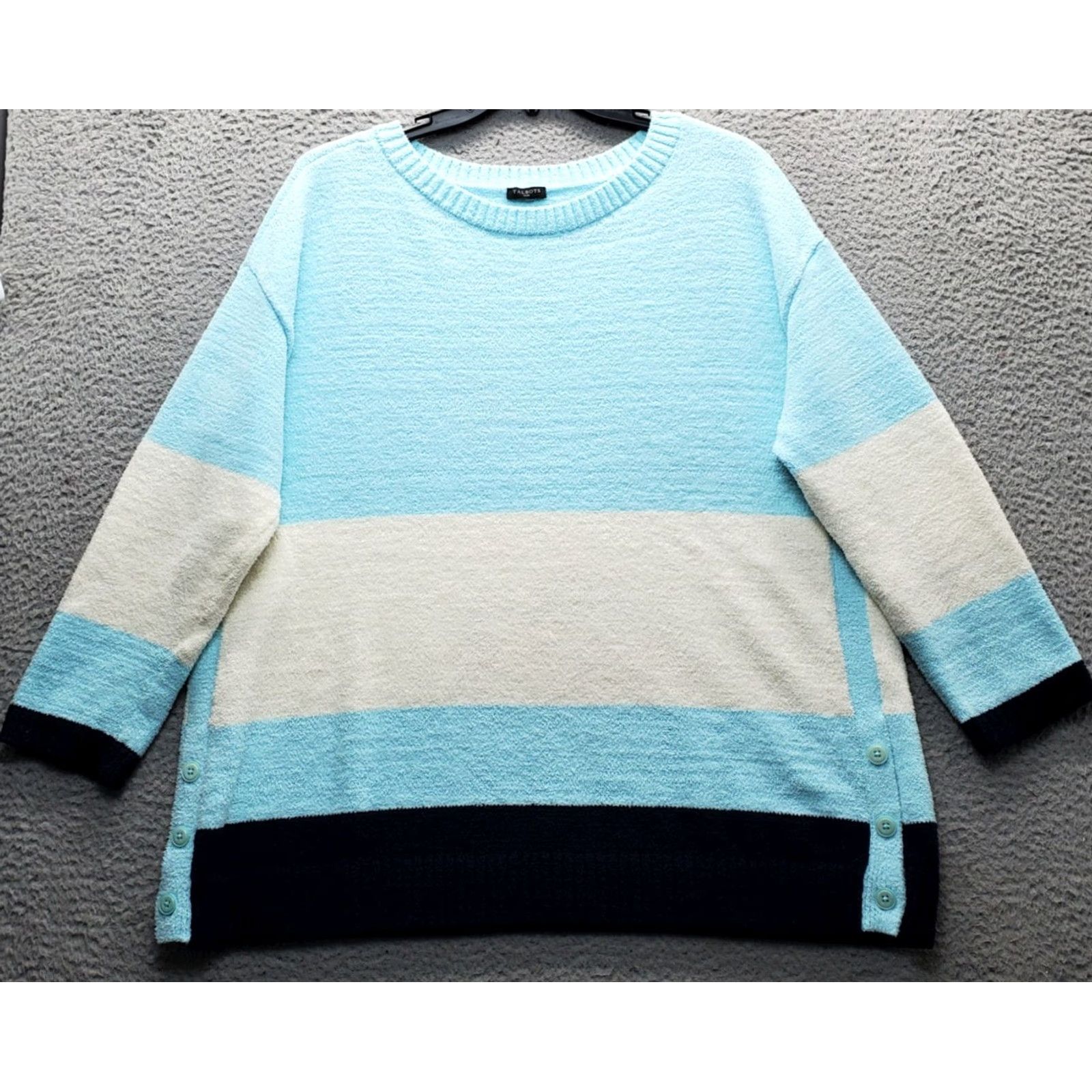 Talbots Talbots Sweater Womens 1X Multi Colorblock Chenille Knit Pullover Shirt Womens Size 1X Color Multicolor Colorblock Casual Knit Pullover Size XL / US 12-14 / IT 48-50 - 2 Thumbnail