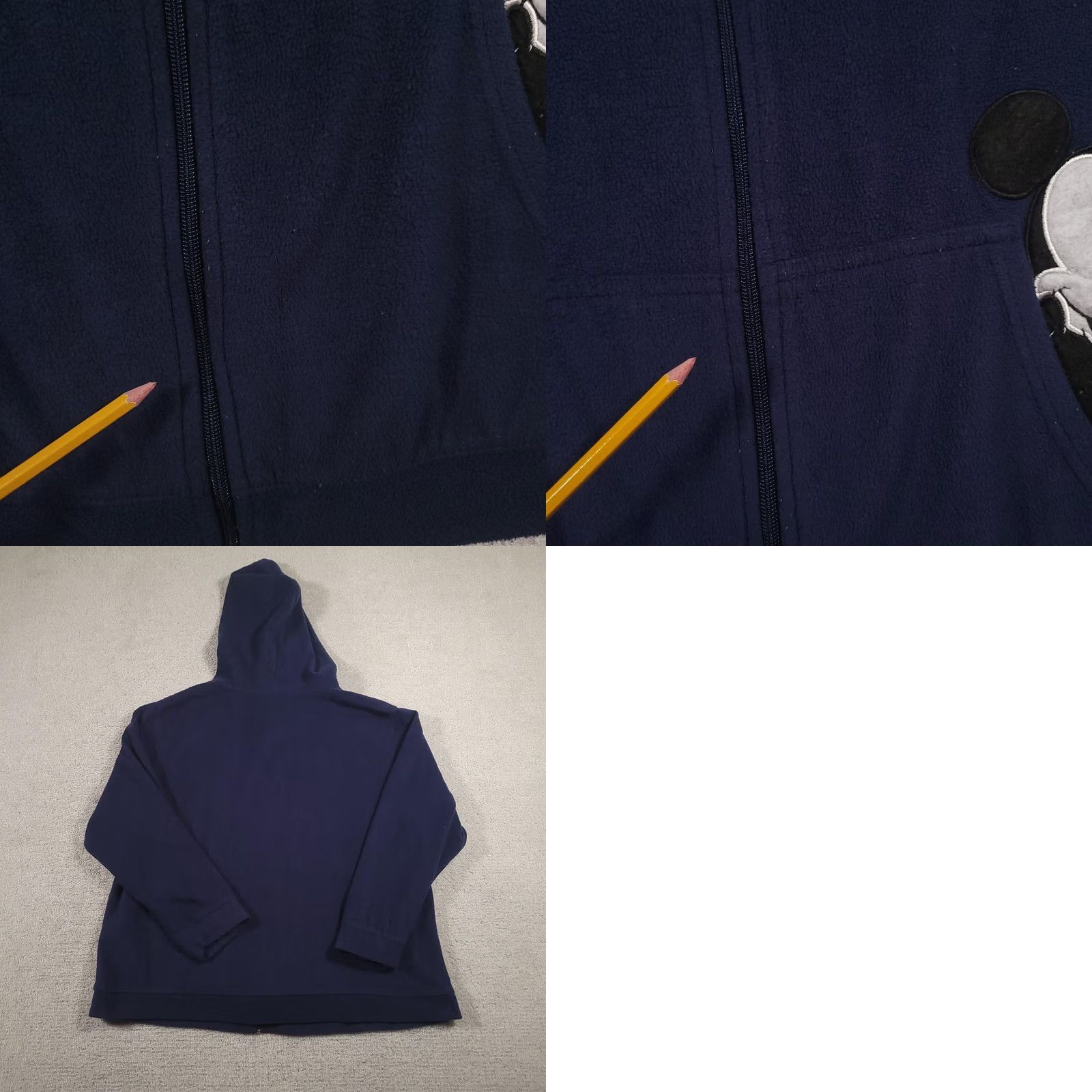 Disney VINTAGE Disney Mickey Mouse Hoodie Womens 2X Navy Full Zip Embroidered Graphic Fleece Pocket Hoodie Mens Womens Size XXL / US 16-18 / IT 52-54 - 8 Thumbnail