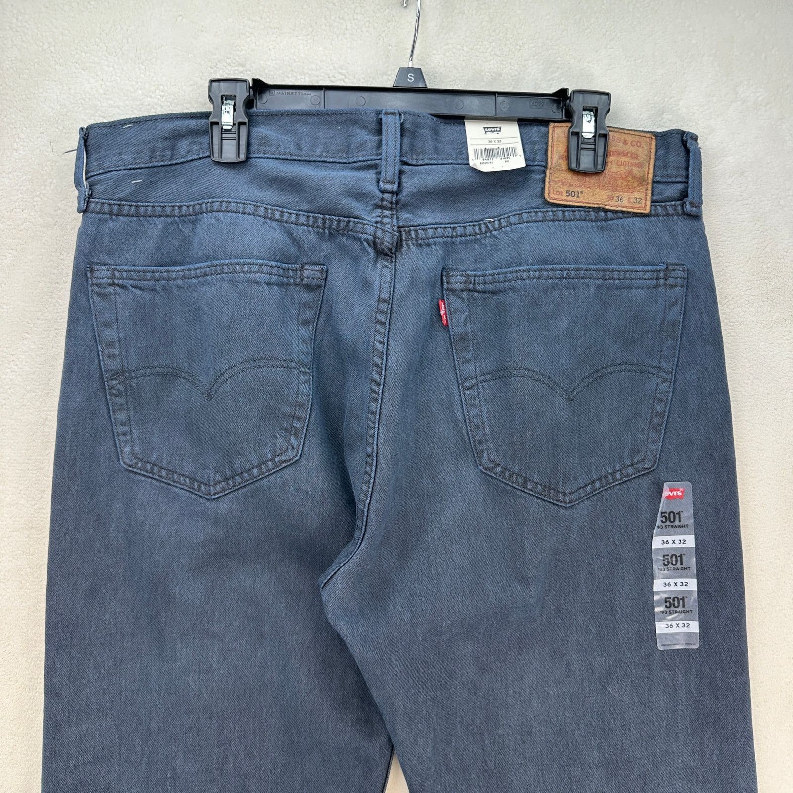 Levi's LEVI'S 501 VINTAGE STYLE MEN'S 36X32 DARK WASH STRAIGHT LEG Size US 36 / EU 52 - 8 Thumbnail