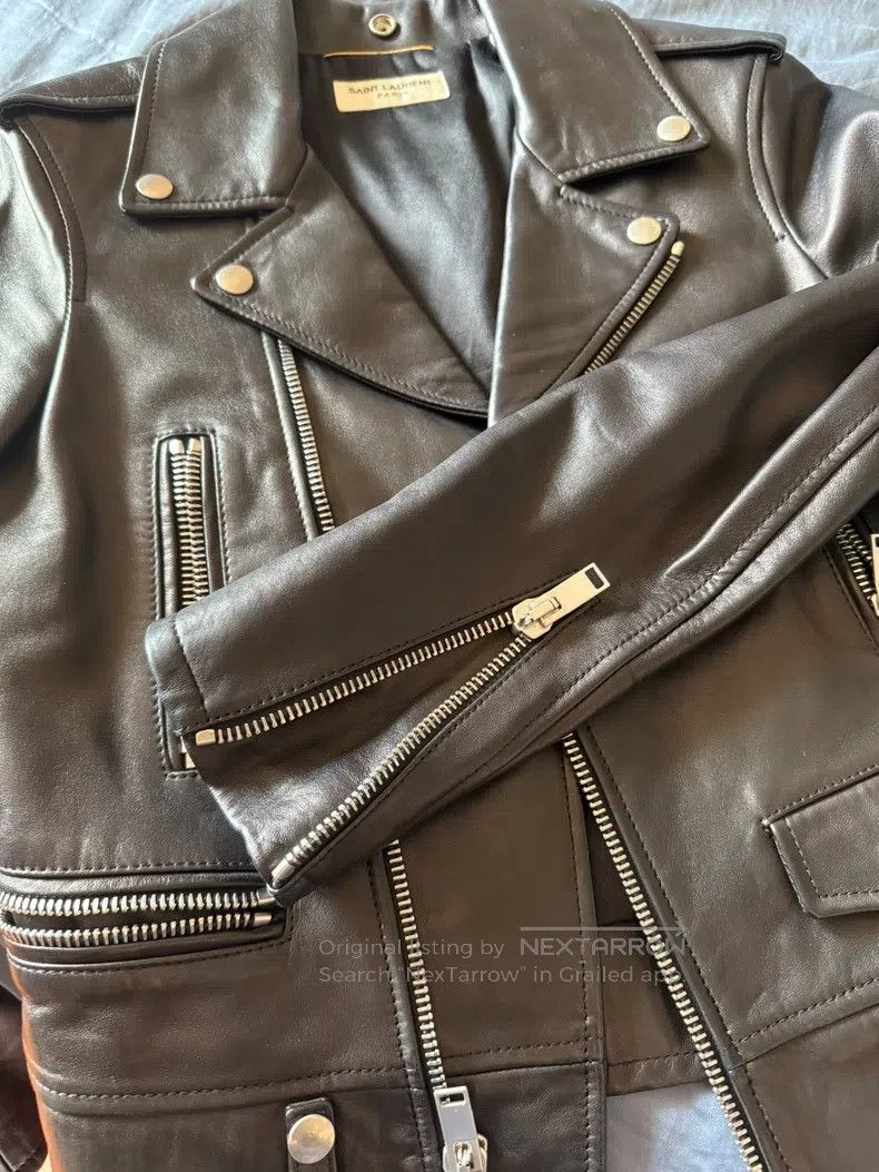 Saint Laurent Paris Saint Laurent Paris Motorcycle leather jacket Size XS / US 0-2 / IT 36-38 - 3 Thumbnail