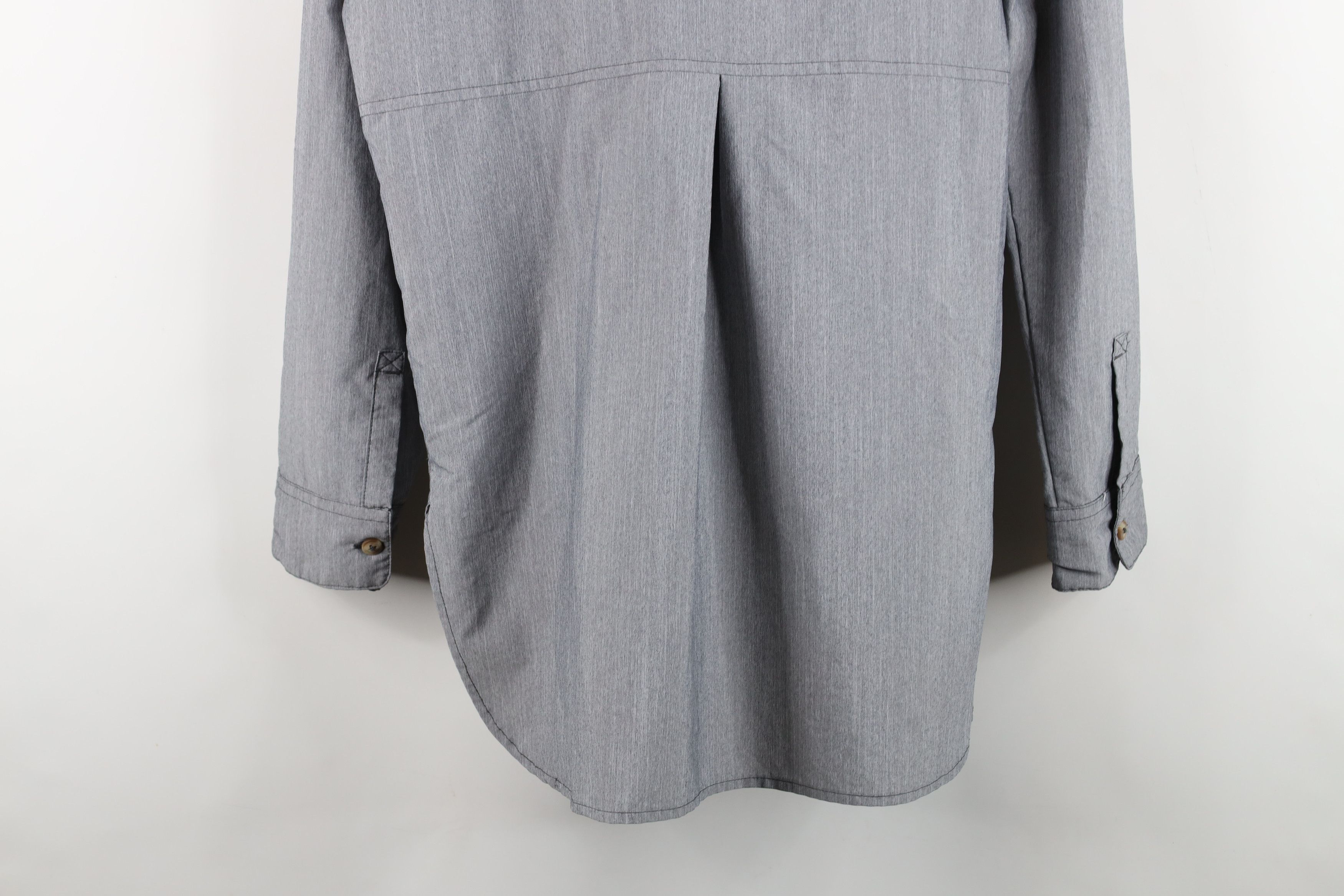 The North Face The North Face Spell Out Chambray Collared Button Shirt Gray Size M / US 6-8 / IT 42-44 - 15 Thumbnail