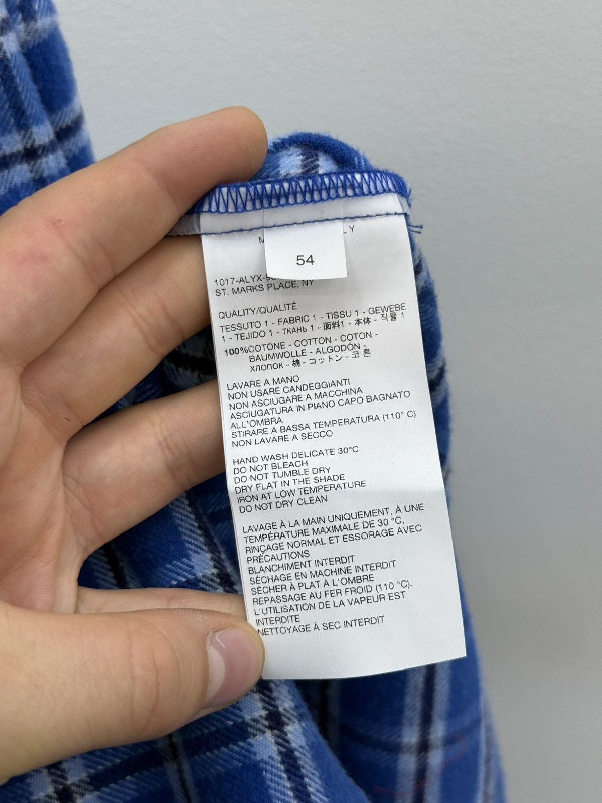 1017 ALYX 9SM 1017 ALYX 9SM Logo Lettering Flannel Shirt Size US L / EU 52-54 / 3 - 7 Thumbnail