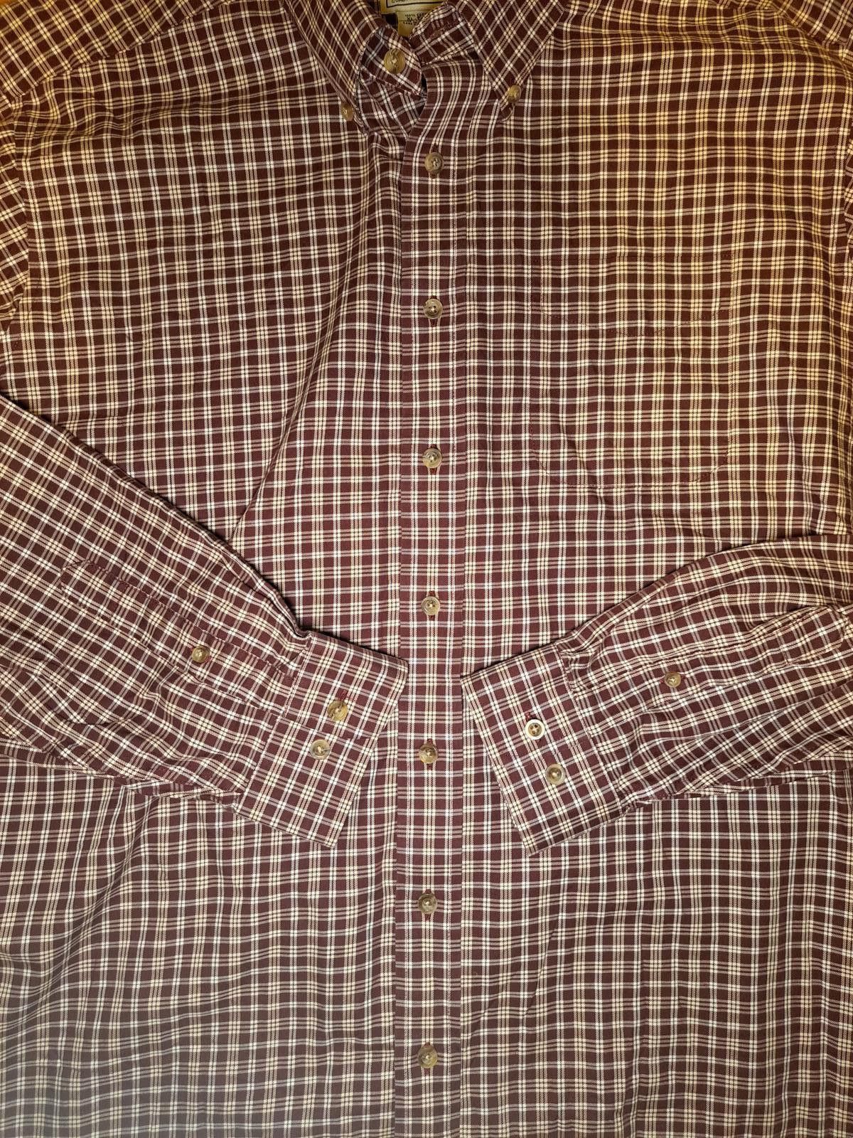 L.L. Bean LL Bean Button Up Dress Shirt Mens XLT Red Plaid 100% Cotton Size US XL / EU 56 / 4 - 4 Thumbnail