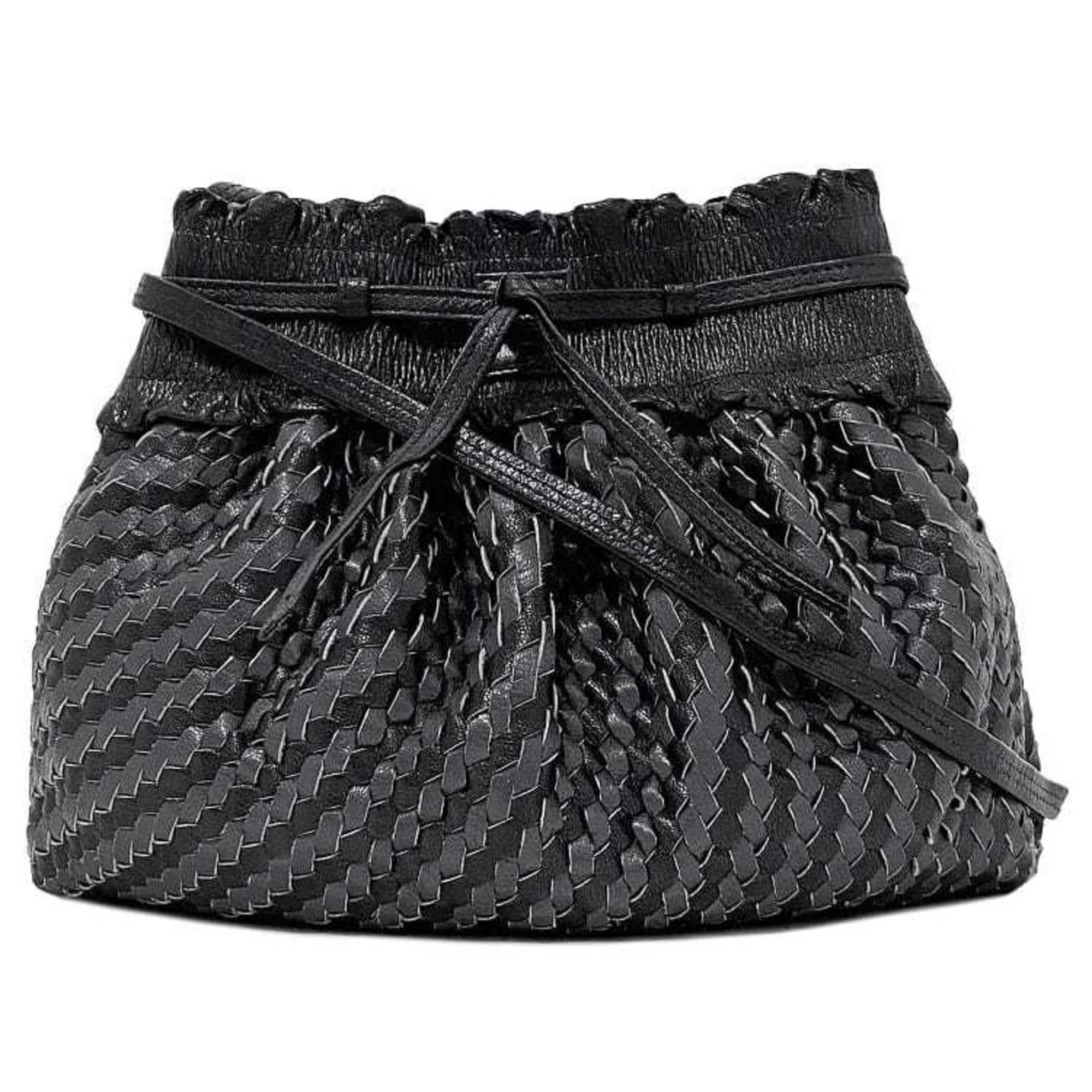 image of Fendi Shoulder Bag Black Gray Leather Pochette Ladies, Women's