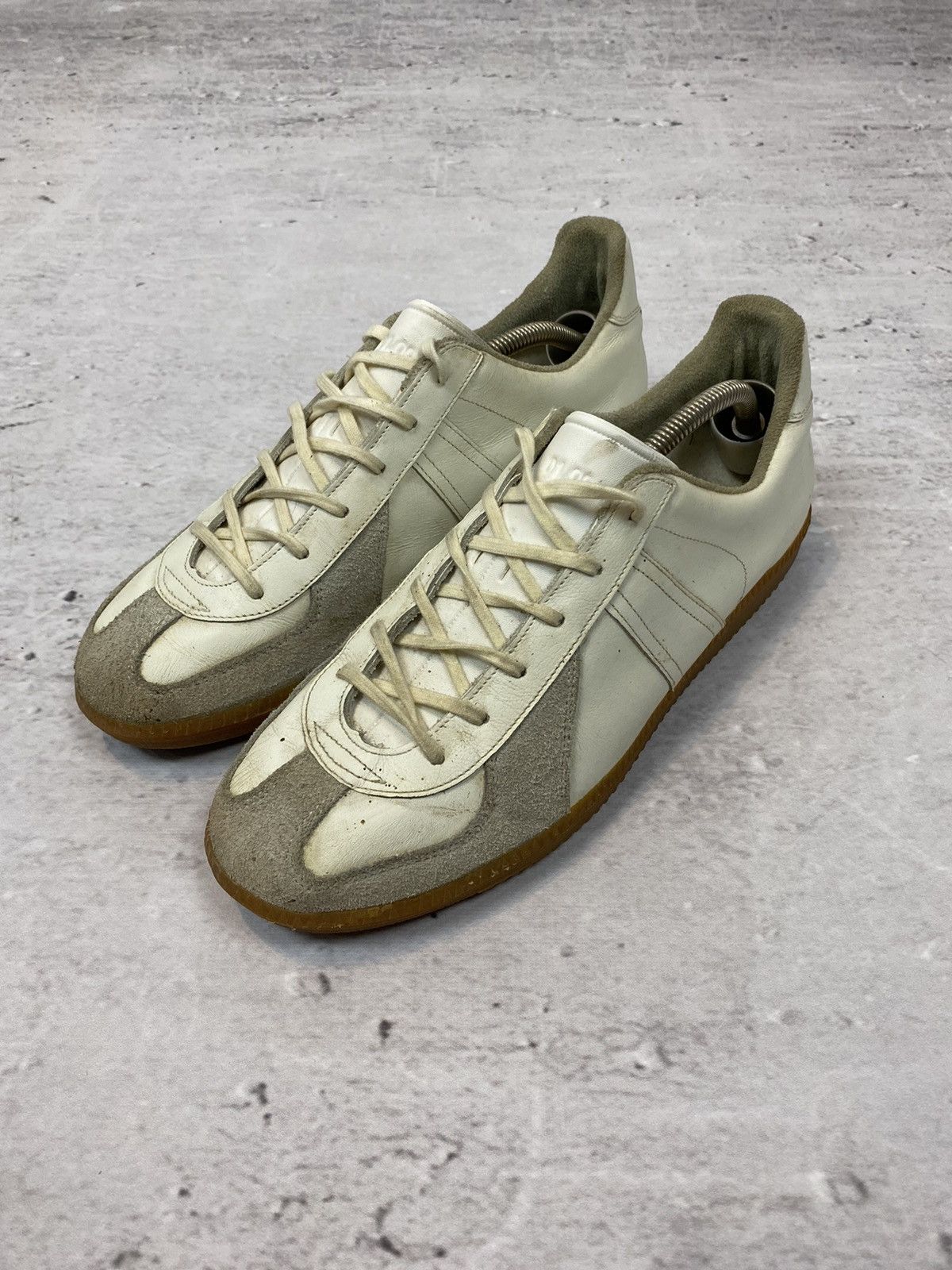 image of Bundeswehr x German Army Trainers Vintage Bw Sport Gats Sneakers Leather White Military (Size 8)