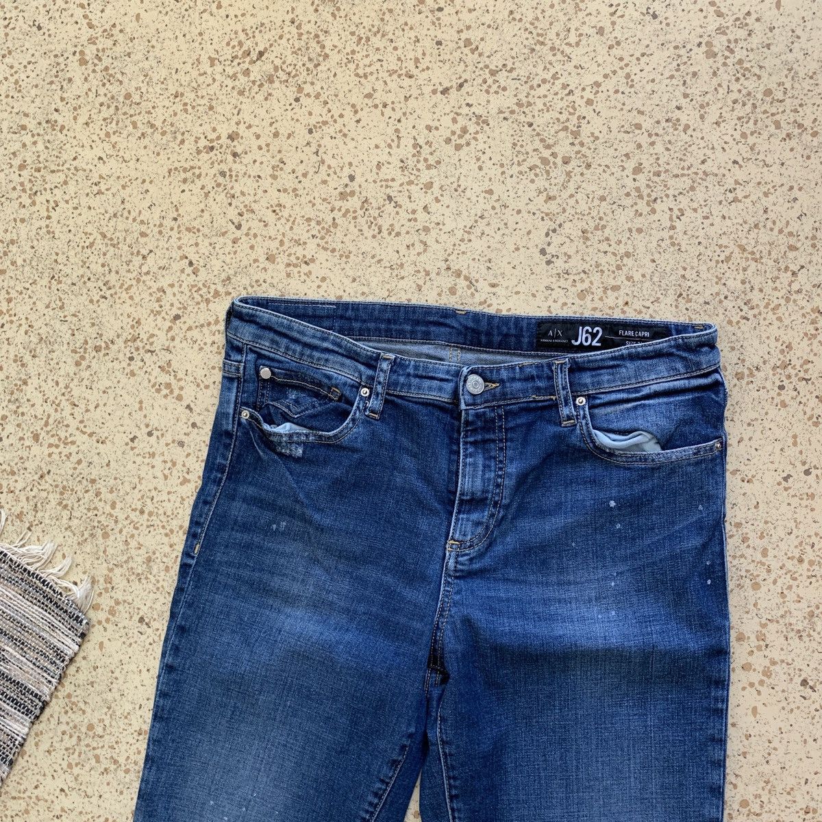 Armani Exchange AX Armani Exchange Boot Cut Flared Distressed Jeans Hype Size 31" - 8 Thumbnail