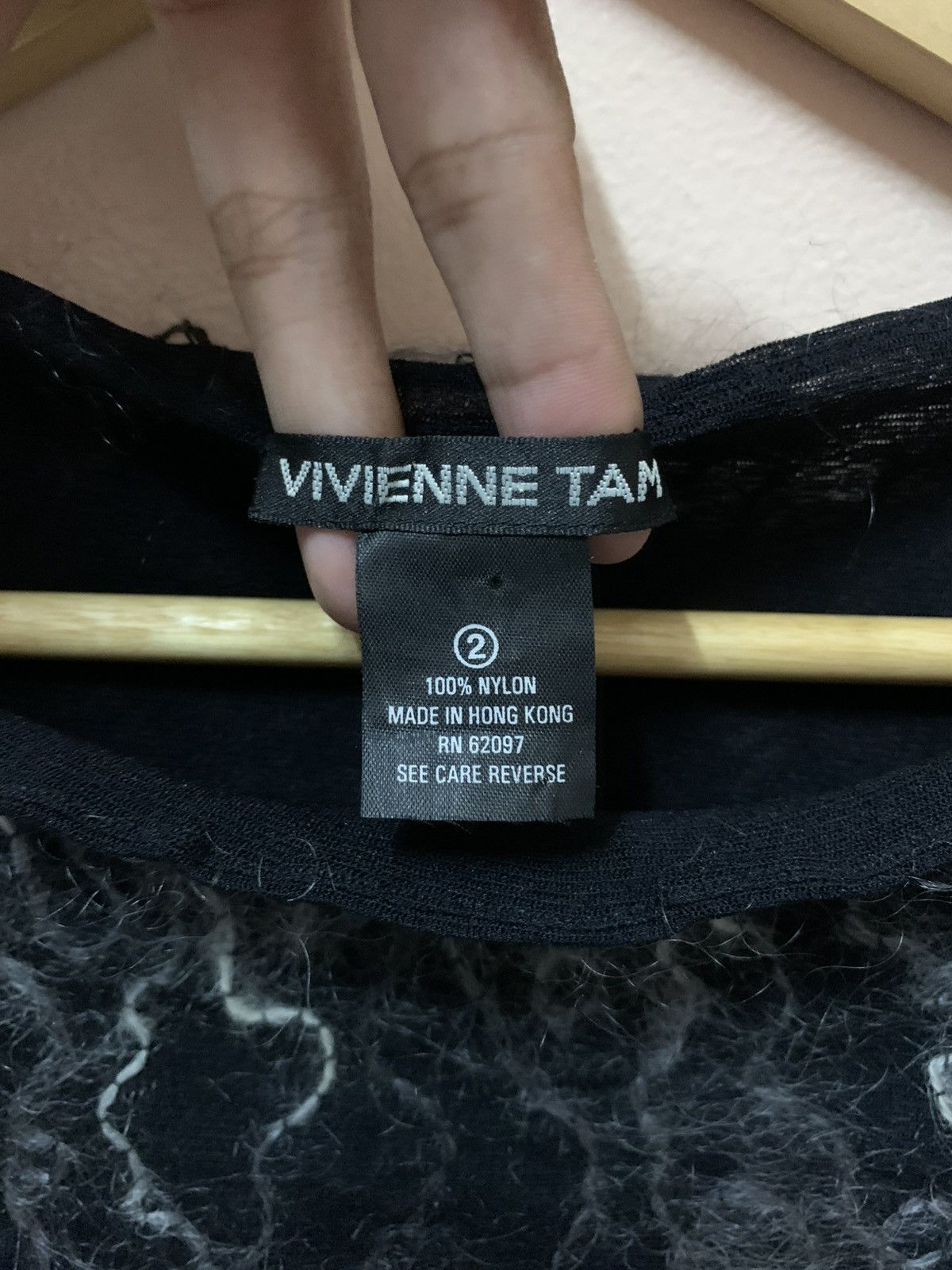 Vivienne Tam Vivienne Tam - F/W’99 - Black & White Yarn - Tank Top Size XS / US 0-2 / IT 36-38 - 10 Thumbnail