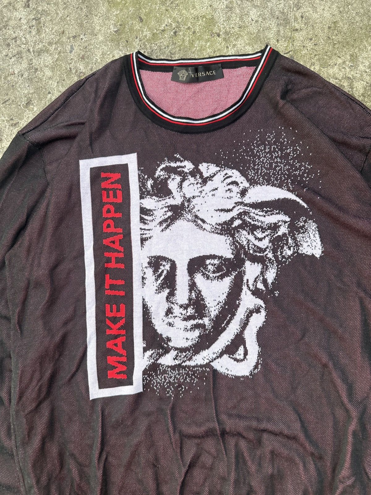 Versace Vintage Versace Sweater Big Logo Medusa Luxury Very Rare M Size US M / EU 48-50 / 2 - 2 Thumbnail