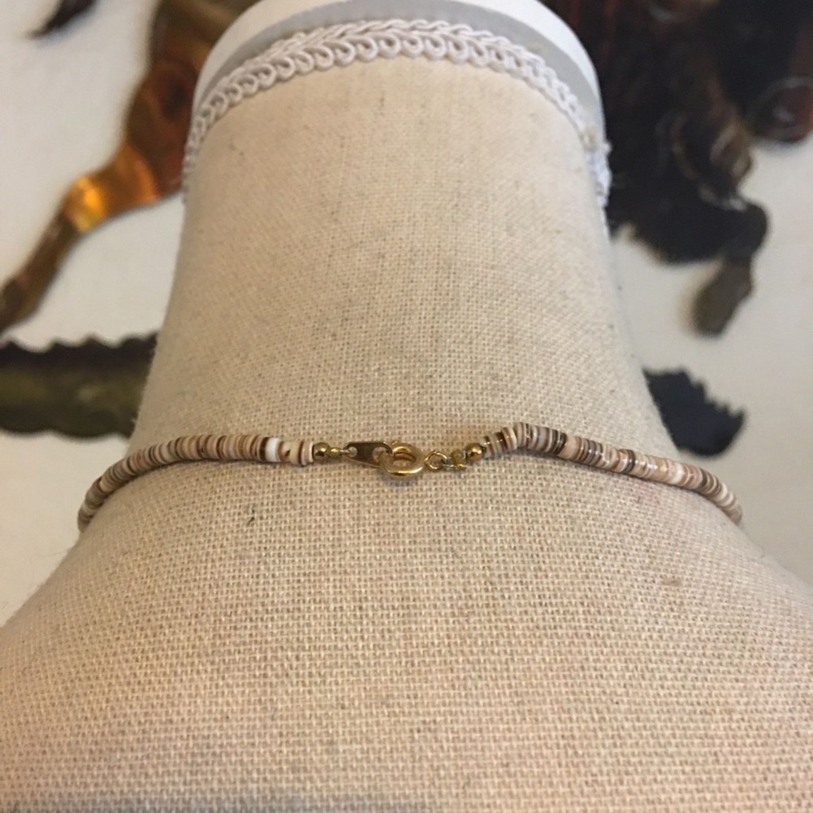 Vintage Vintage agate with gold tone rose accents necklace Size ONE SIZE - 5 Thumbnail