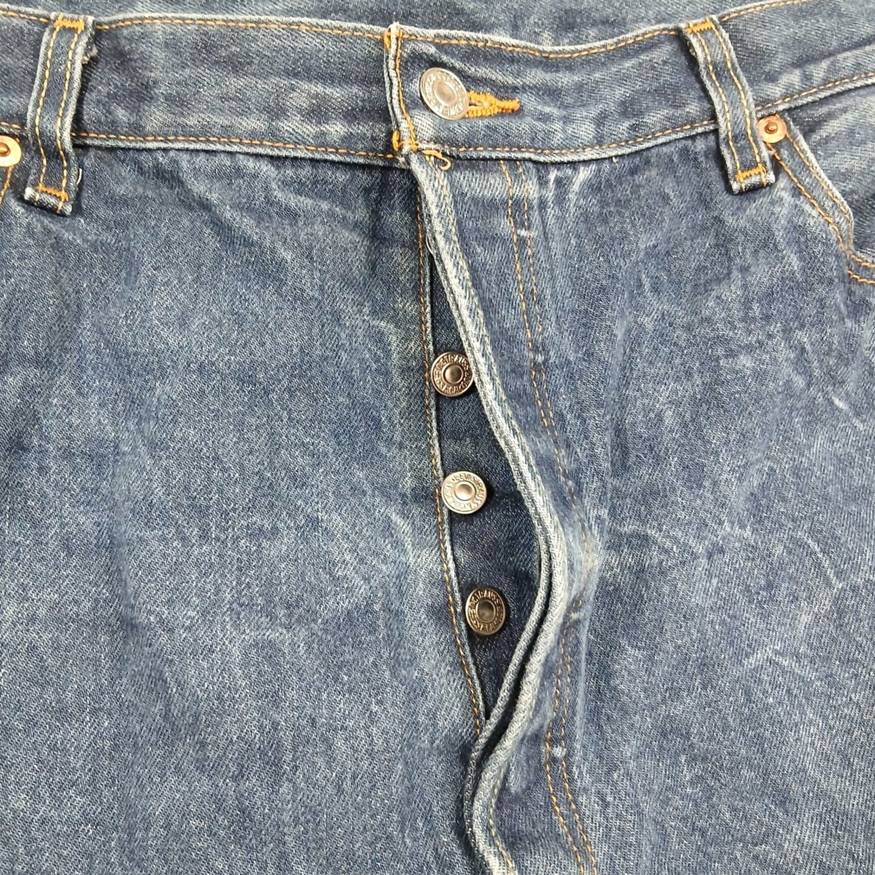 Levi's VINTAGE Levi's 501 Jeans Men's Blue Denim Straight Button Fly 42x30 Regular Mens Size US 42 / EU 58 - 6 Thumbnail
