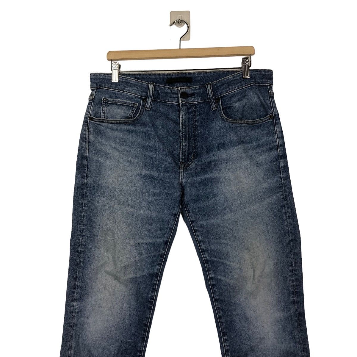 Japanese Brand 🔥VINTAGE DENIM JEANS FLARE UNIQLO JAPAN ISSEY MIYAKE Size US 34 / EU 50 - 4 Thumbnail