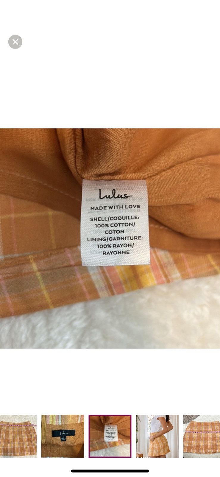 Lulus Lulus medium always sunshine plaid high waisted mini skirt Size 30" / US 8 / IT 44 - 9 Thumbnail