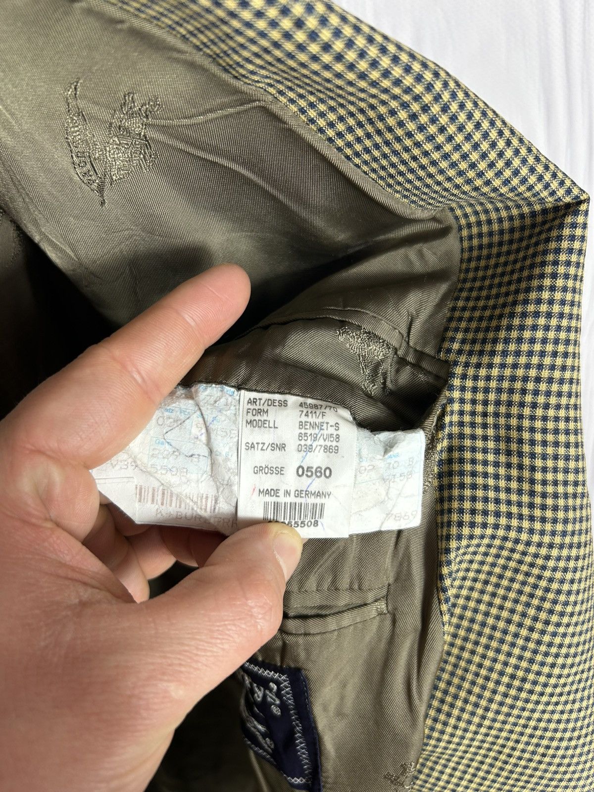 Burberry Vintage Burberrys Check Blazer Jacket Size 56 Made Germany Size 46R - 11 Thumbnail