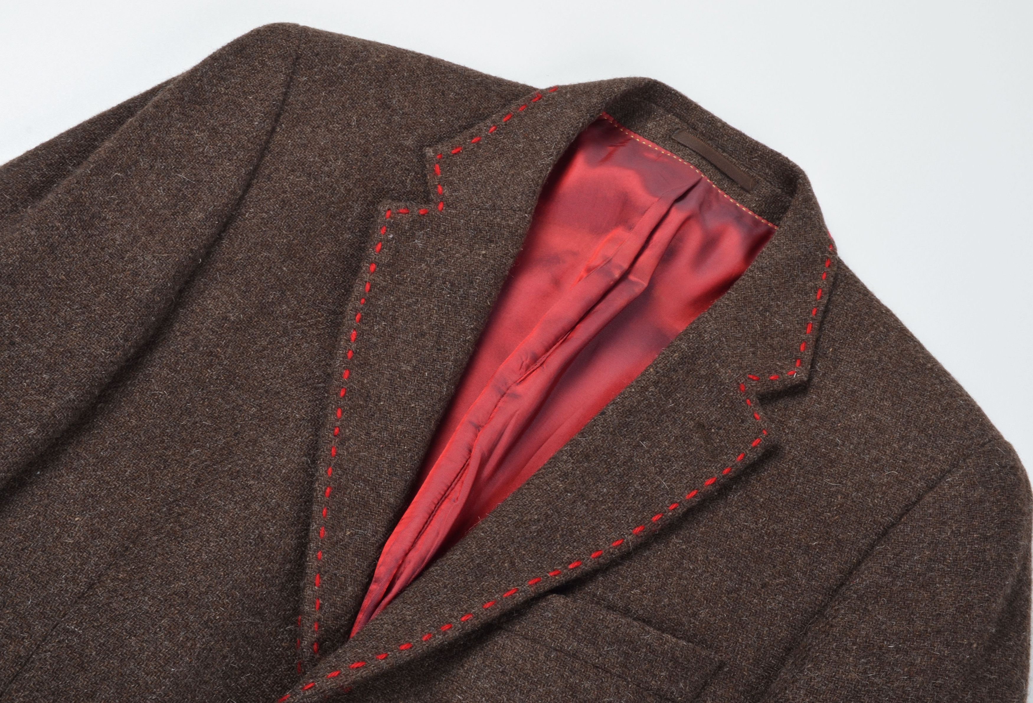 Other Holland Esquire Tweed Wool Leather Elbow Tailored Blazer Size 50R - 3 Thumbnail