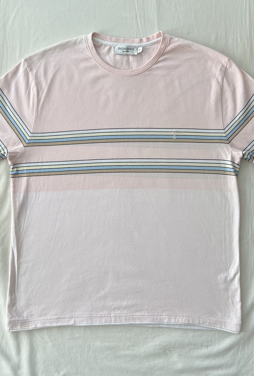 Yves Saint Laurent Vintage 90s Yves Saint Laurent Striped T-shirt Size US XL / EU 56 / 4 - 4 Thumbnail