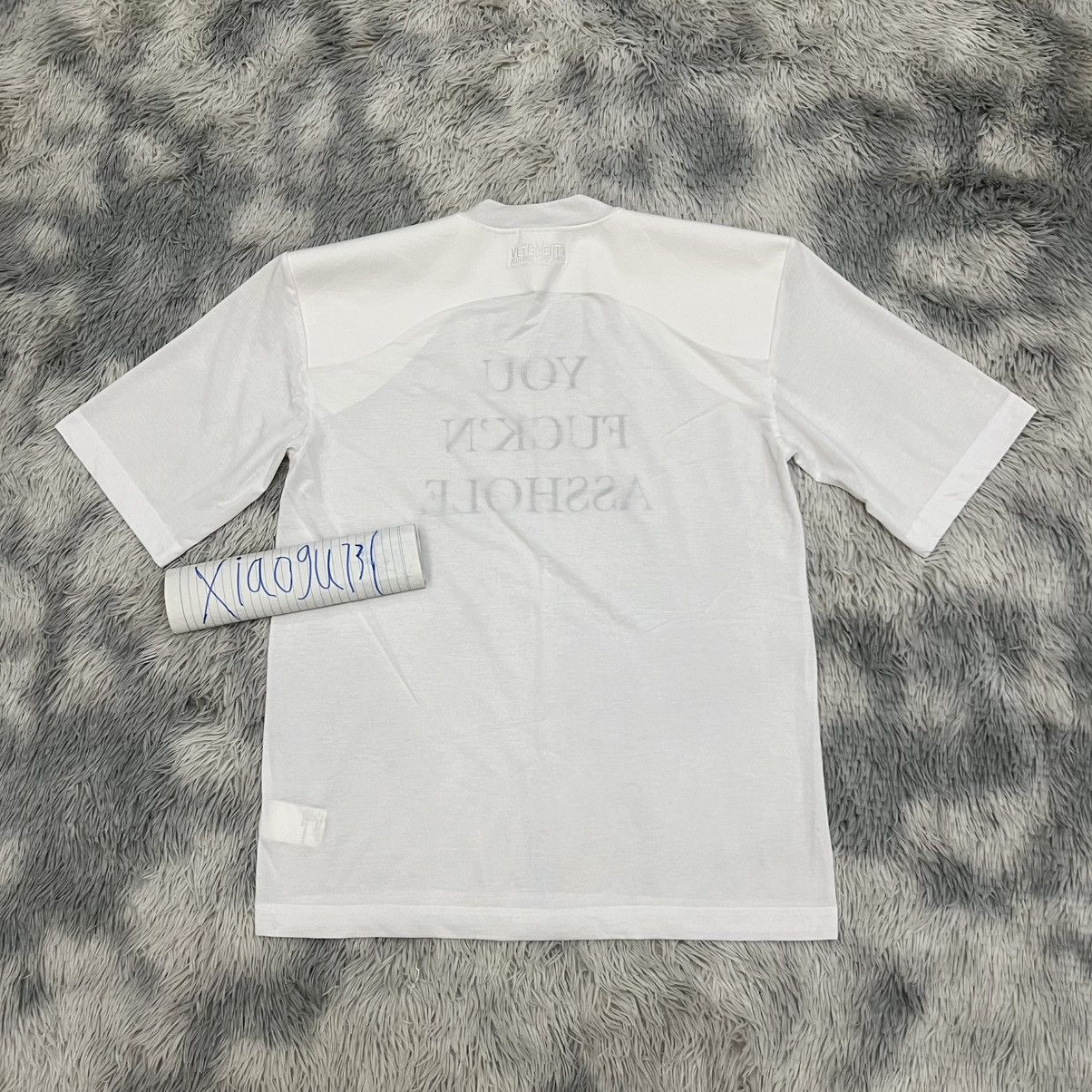 Vetements Vetements FW16 “You Fuck’n Asshole” Padded Shoulder T-Shirt Size US S / EU 44-46 / 1 - 3 Thumbnail