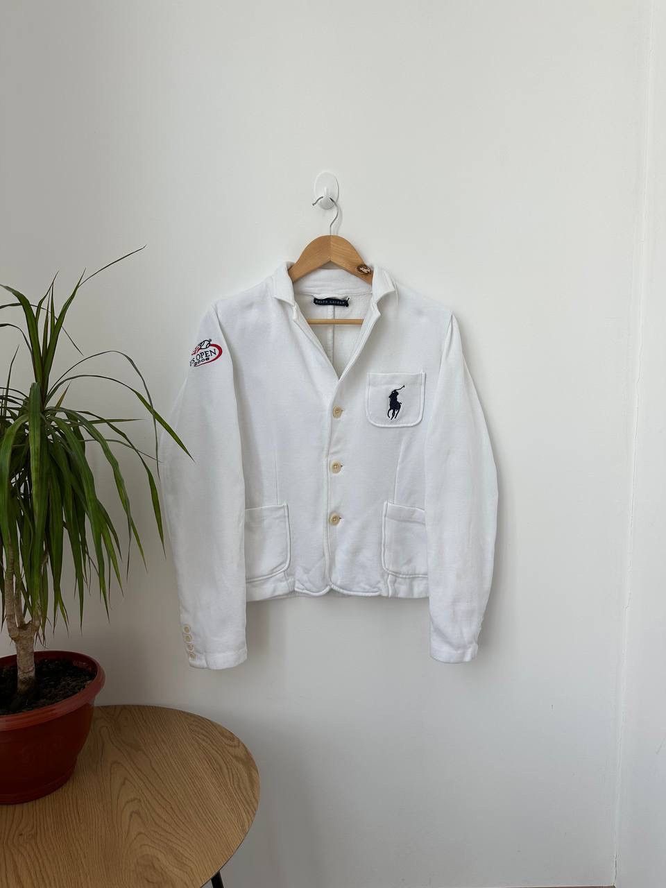 Polo Ralph Lauren × Vintage Vintage Polo Ralph Lauren US Open 2006 White Cardigan Size US L / EU 52-54 / 3 - 7 Thumbnail