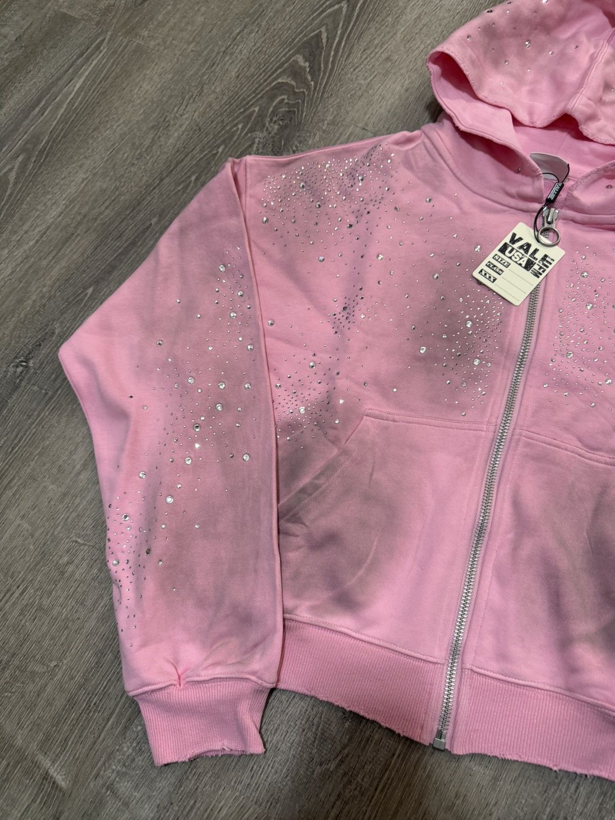 Vale Vale Venus Pink Crystal Stone Zip Up Size Large Size US L / EU 52-54 / 3 - 2 Thumbnail