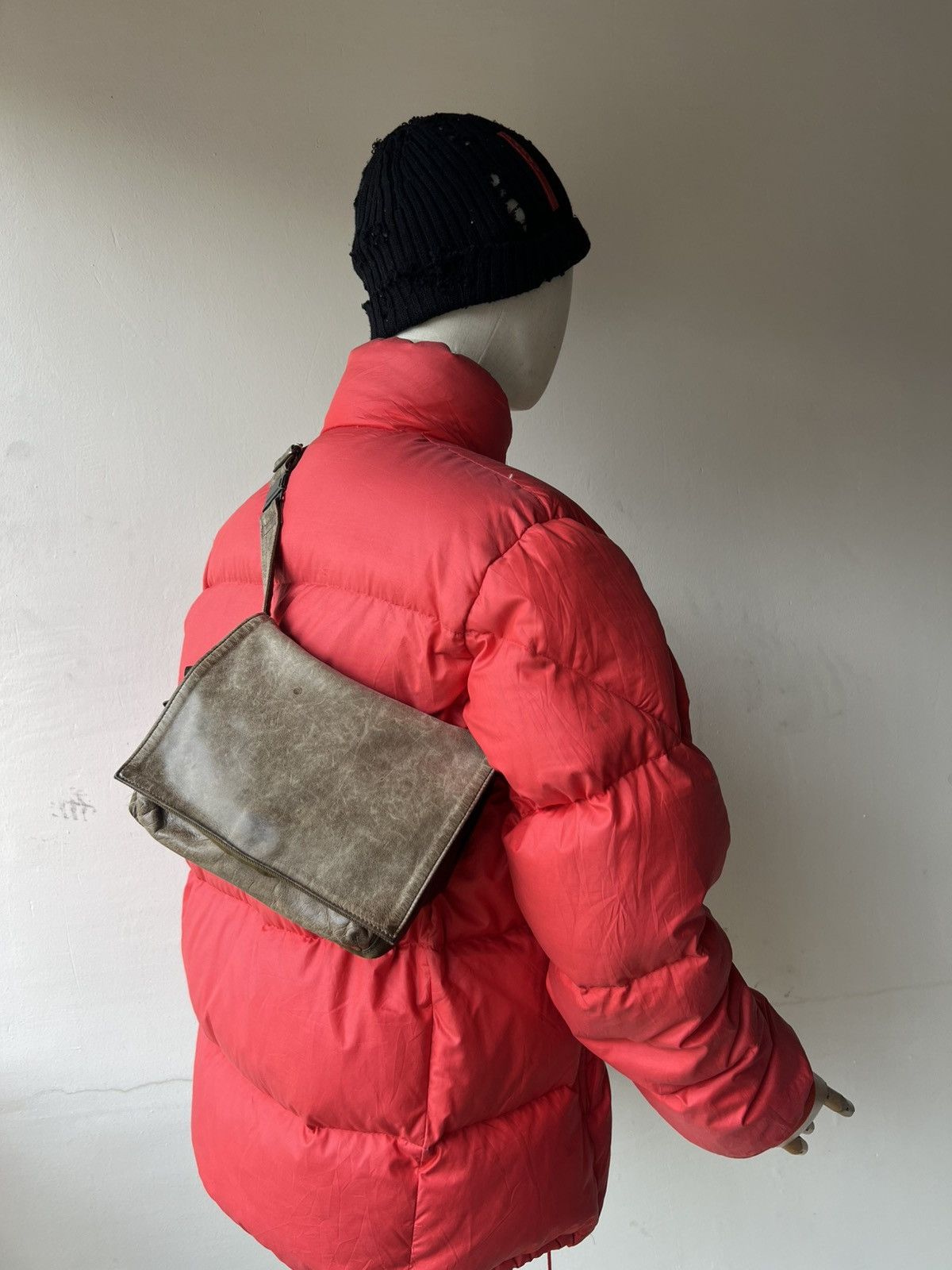 Vintage B. Stuff Japan Patina Leather Hybrid Bag