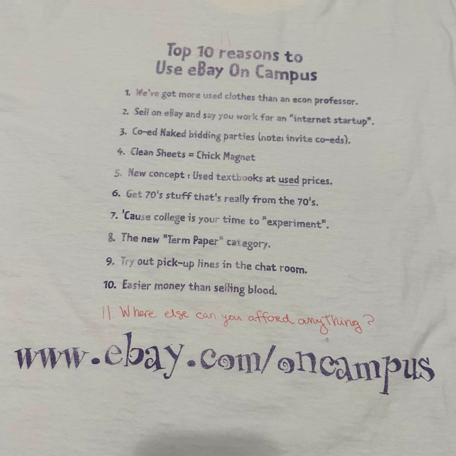 Fruit Of The Loom eBay Campus tee easier than selling blood Size US XL / EU 56 / 4 - 3 Thumbnail